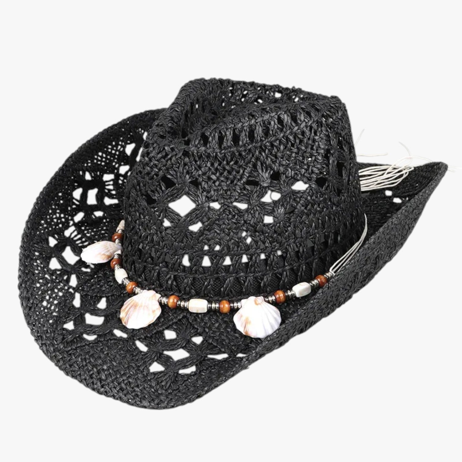 Skye | Cappello Cowboy Unisex in Paglia Vintage - Nero Circa 58cm - hat Hat for girls women hat womens hat - Concept Palermo