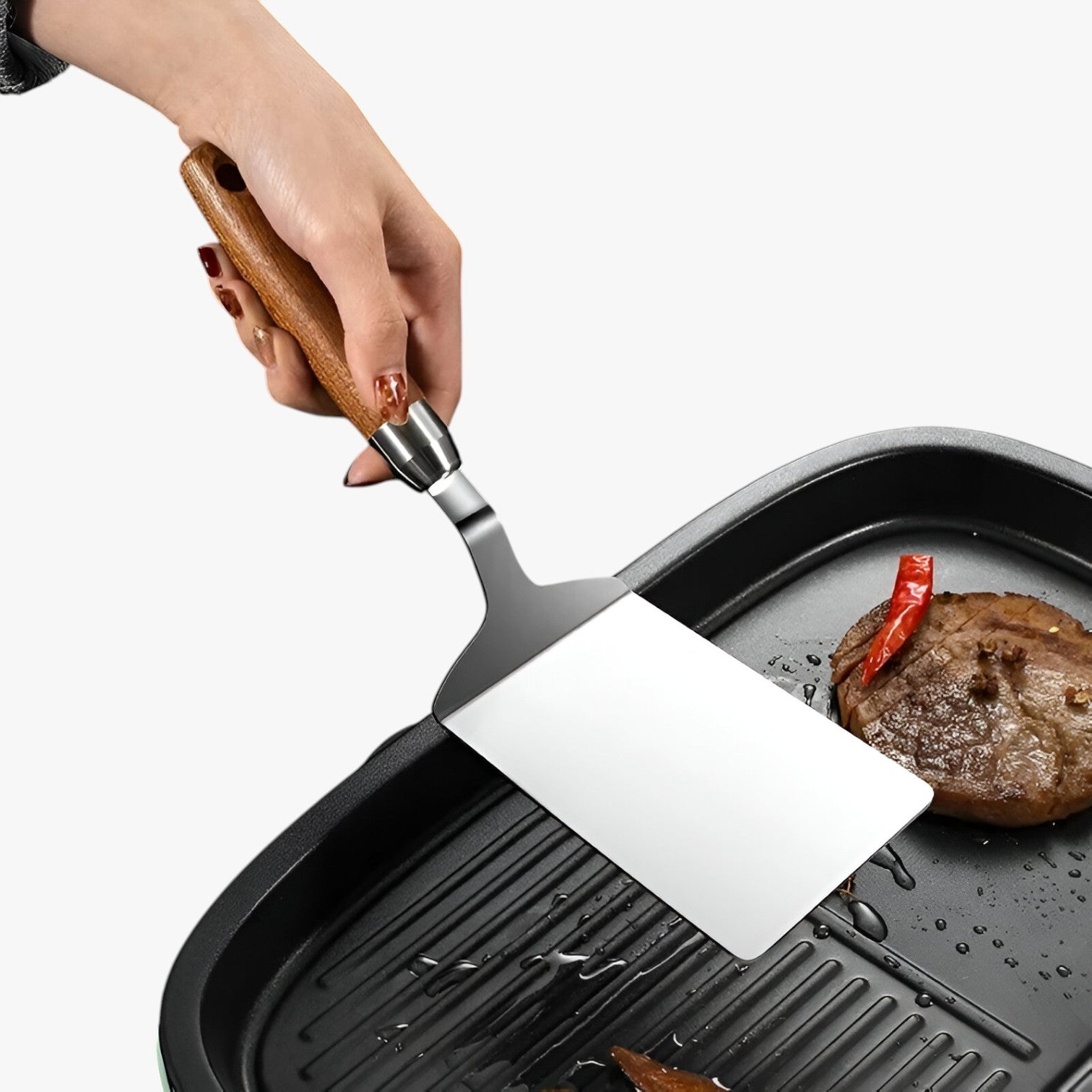 Rowyn | Spatola per barbecue resistente con manico in legno - - Kitchen kitchen tools - Concept Palermo