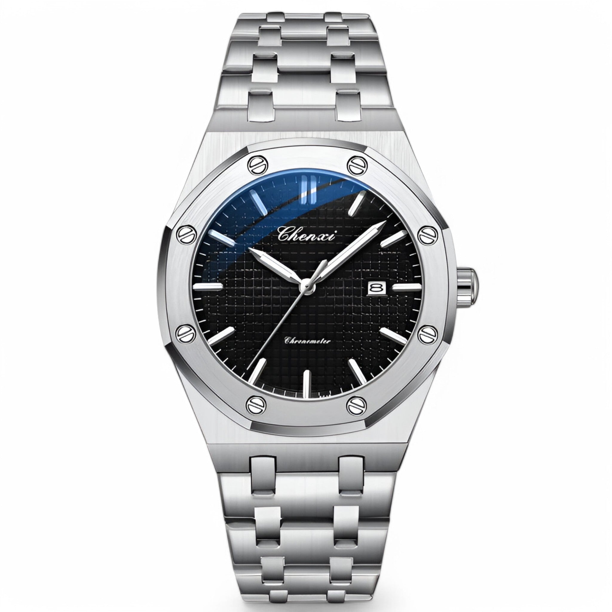 Caleb | Elegante Orologio al Quarzo Dorato - Argento Nero - - Concept Palermo