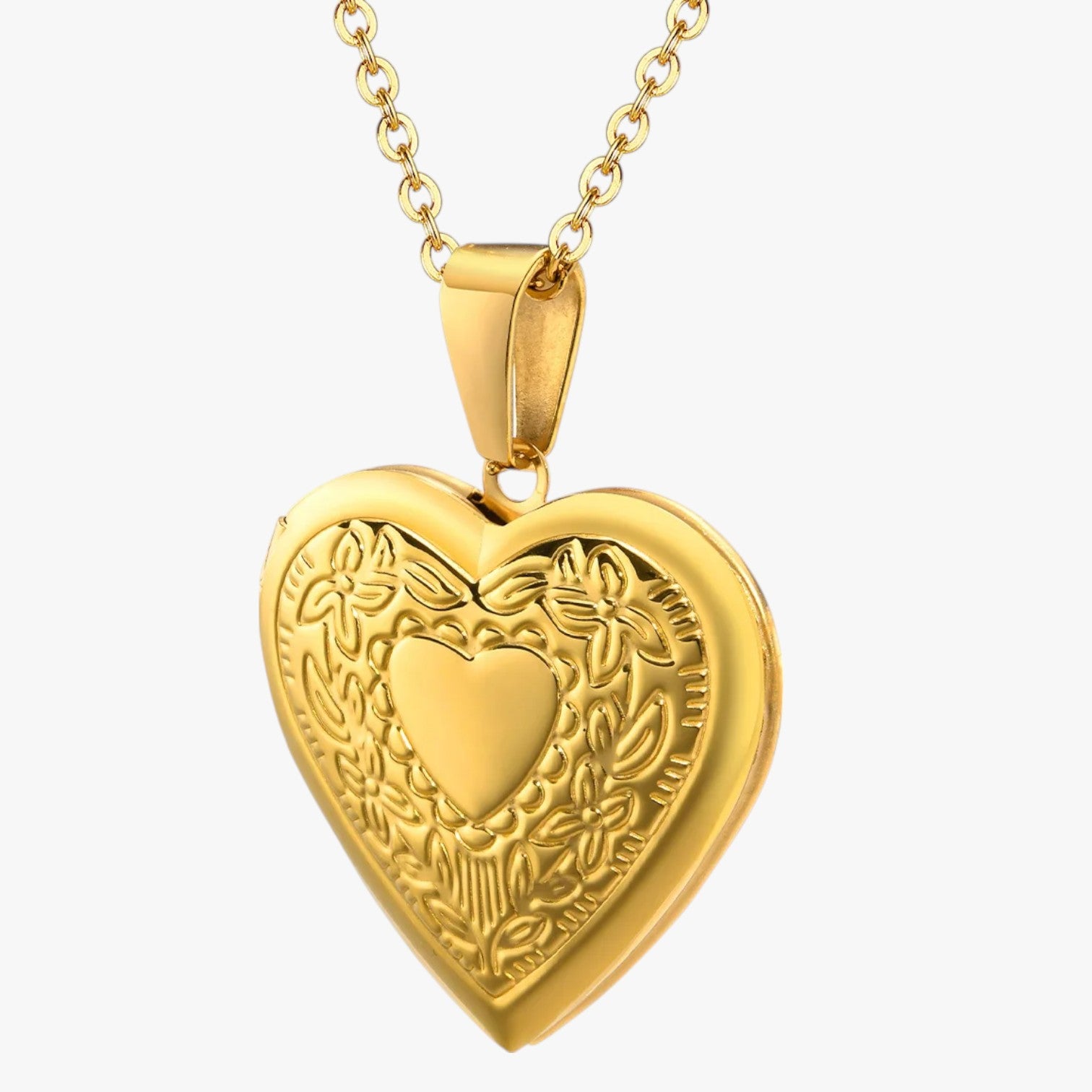 Camille | Collana Cuore con Cornice Foto Personalizzata - colore oro - elegant womens necklaces Fashion Necklaces necklace NECKLACES Necklaces for Women - Concept Palermo