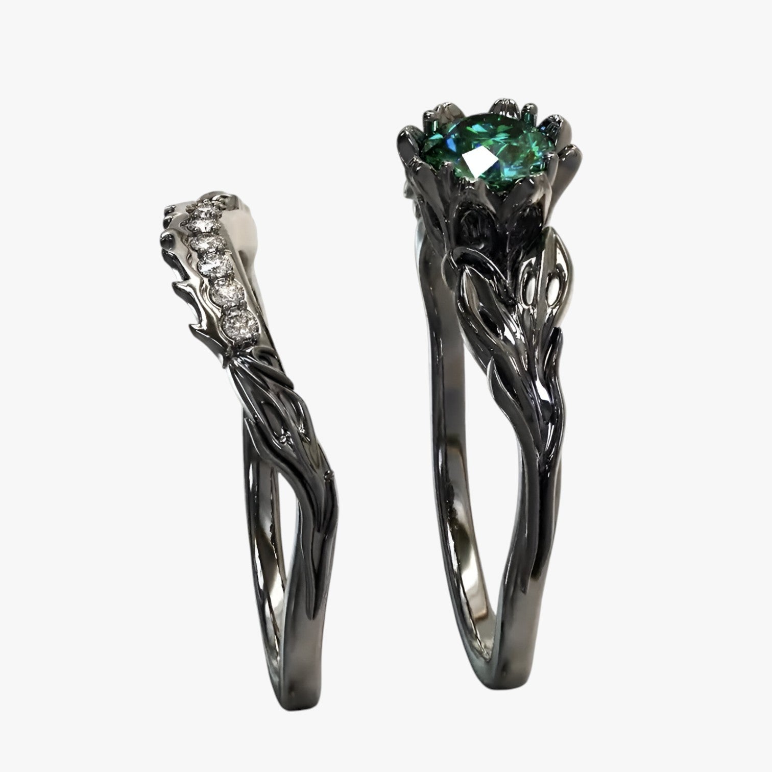 Hazel | Anelli Coppia Gotici in Quarzo e Zircone - - couple ring Ring Rings women ring womens ring - Concept Palermo