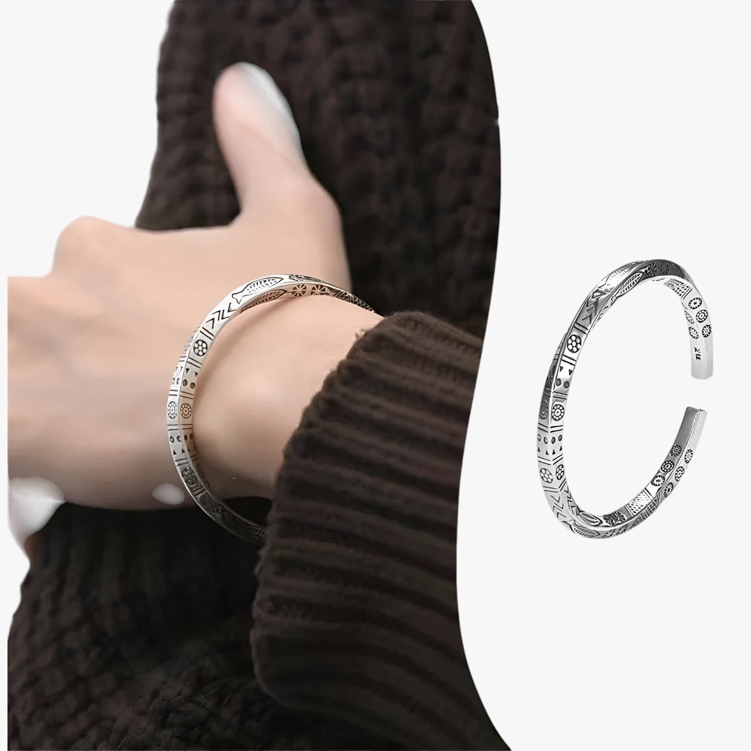 Arjan | Stilosso bracciale Mobius – Look totem senza tempo in argento 925 - - BRACELETS mens accessory mens bracelet - Concept Palermo