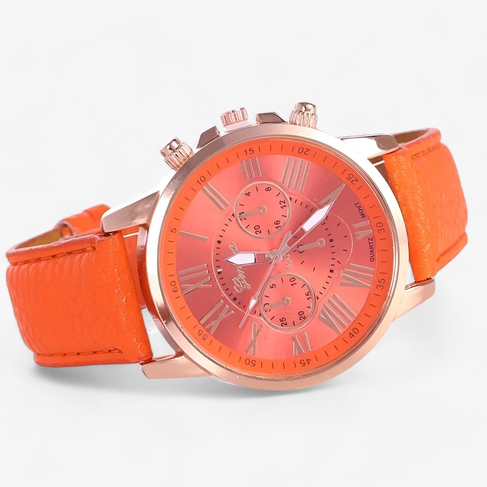 Kleng | Orologio da donna di lusso - Impermeabile in pelle per ogni occasione - Arancione - Elegant watch lady watch watch for women WOMEN wrist watches for women - Concept Palermo