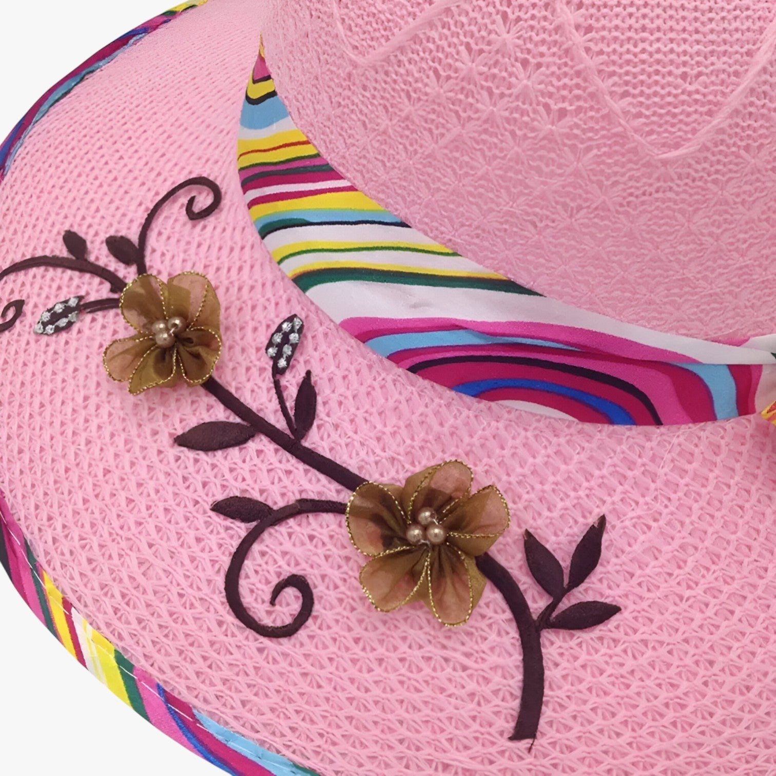 Nadia | Cappello estivo con grande fascia - Elegante, pieghevole e protettivo dai raggi UV - - hat Hat for girls summer hat Sun Hats women hat - Concept Palermo