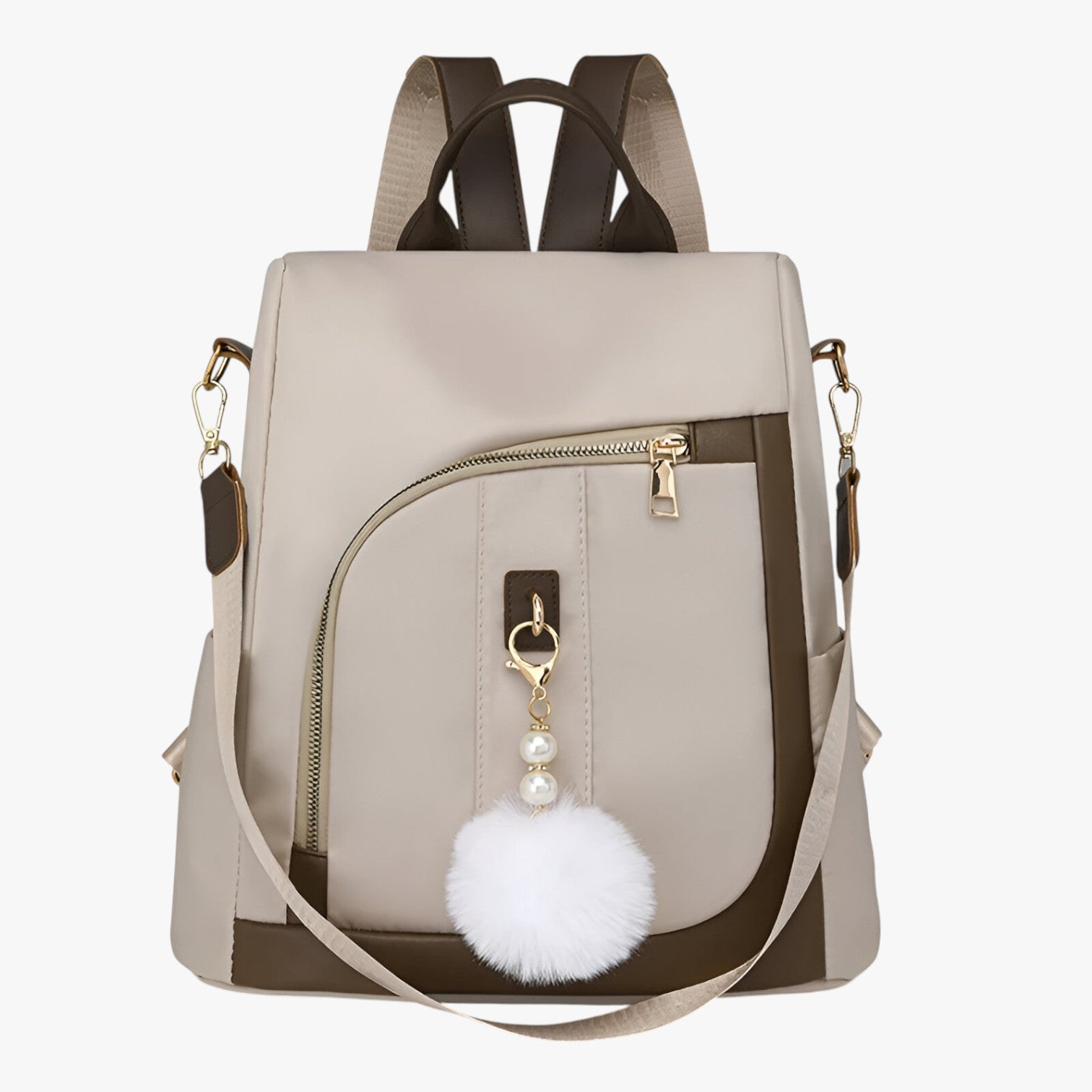 Vivian | Zaino in nylon leggero con grande capacità - Beige - Bags handbags women bags Women's handbags - Concept Palermo