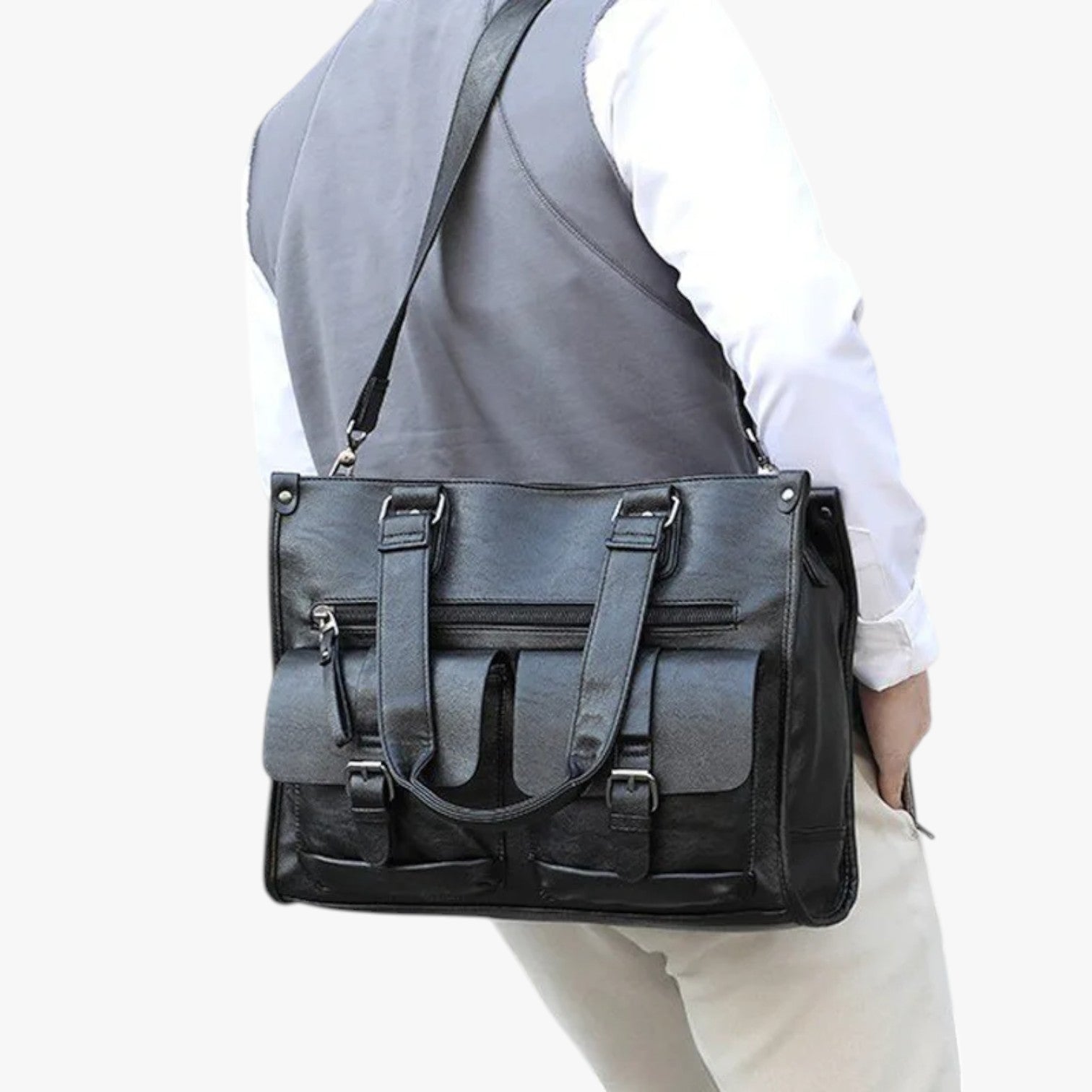Jerry | Marsupio in pelle PU da spalla per lavoro e viaggio - - Bags bags for men Crossbody Bags mens bag - Concept Palermo