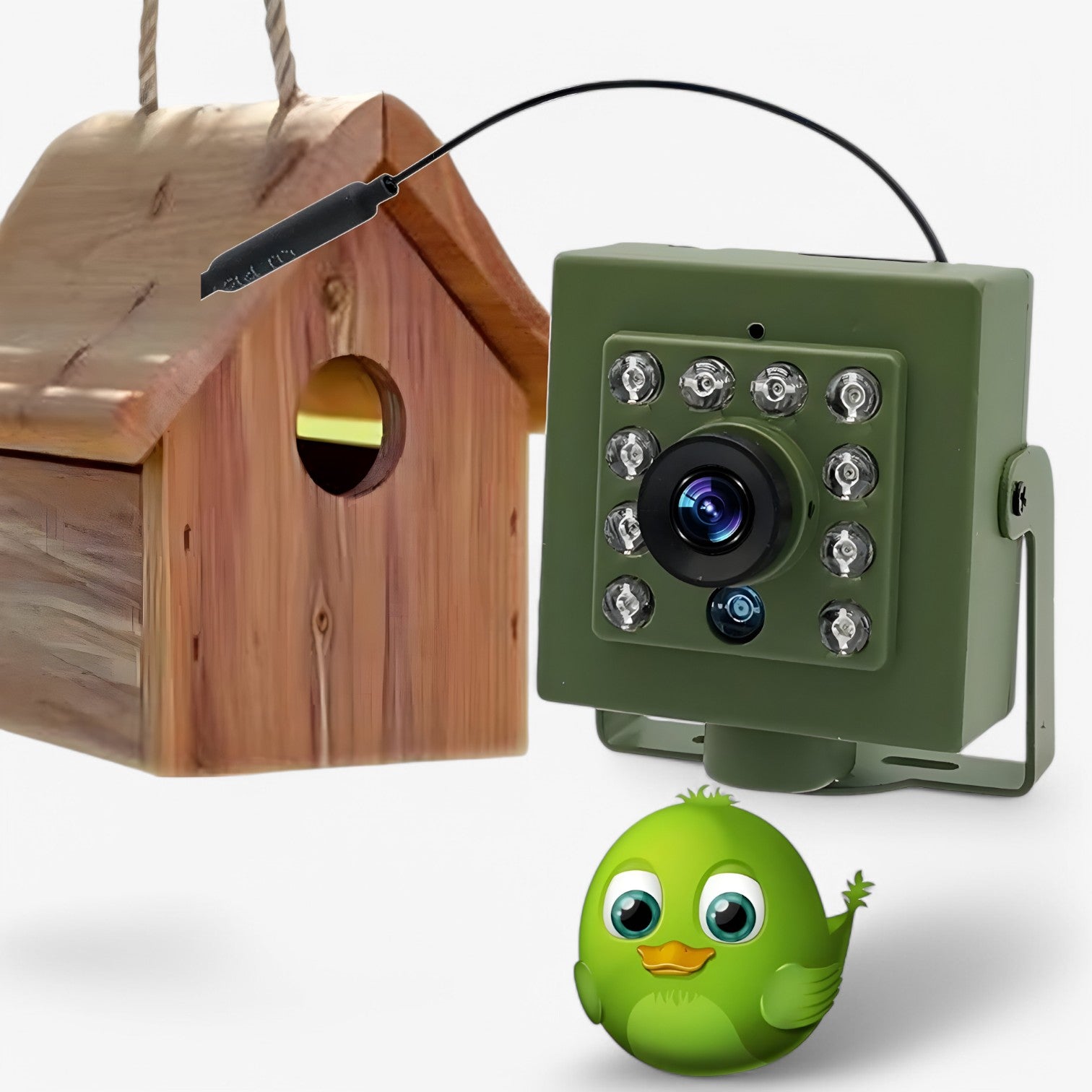 Vivi il birdwatching | Telecamera WiFi con visione notturna e audio - - camera gadget - Concept Palermo