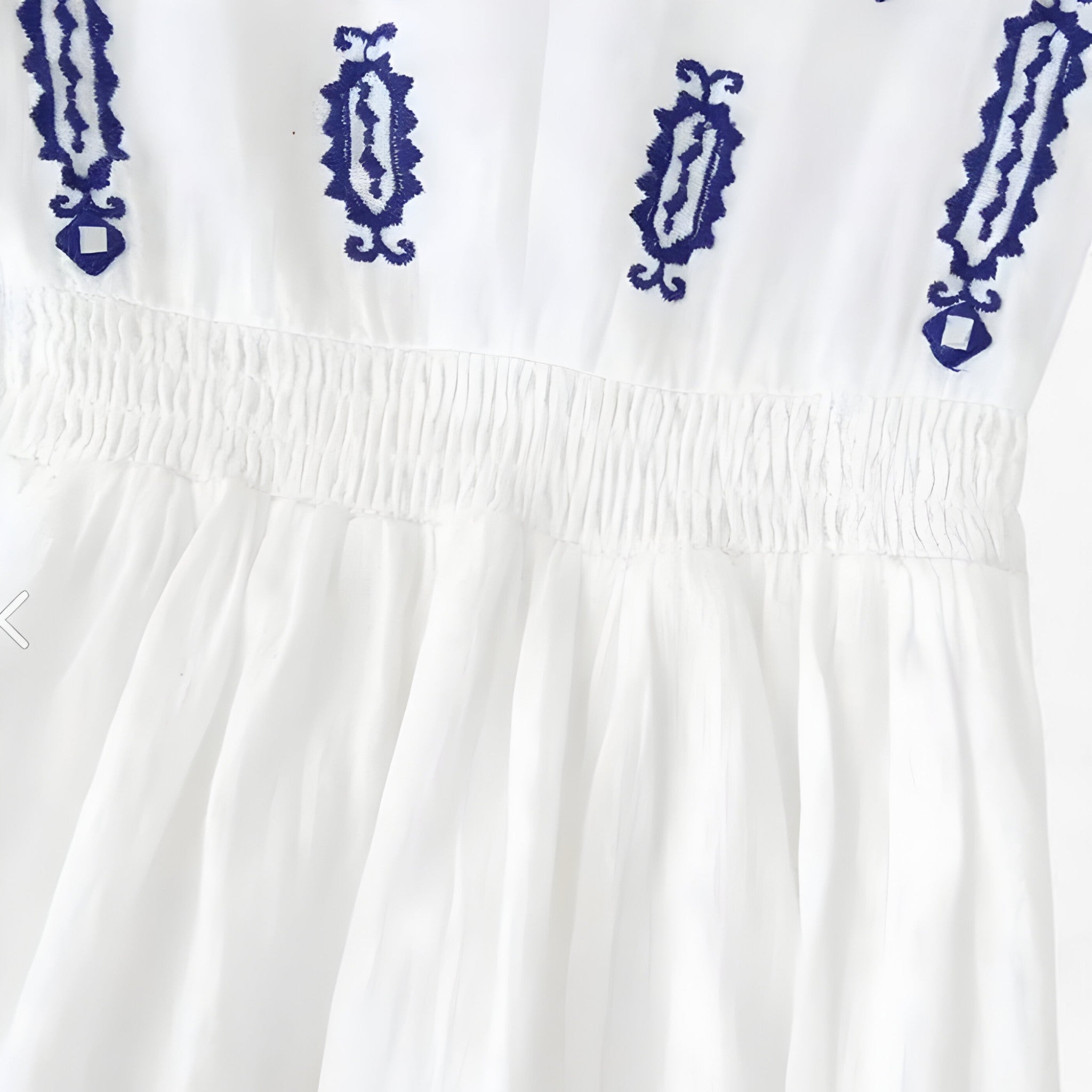 Alma | Blusa Boho con ricamo blu navy, vestibilità ariosa - - clothes clothes for women clothing/tops/crop-tops women clothes - Concept Palermo