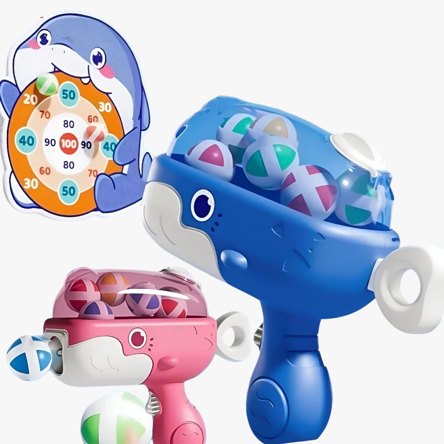 Deszo | Set di Palline Appiccicose a Forma di Balena – Gioco di tiro sicuro e divertente per interni ed esterni - - toys toys & gifts toys for kids - Concept Palermo