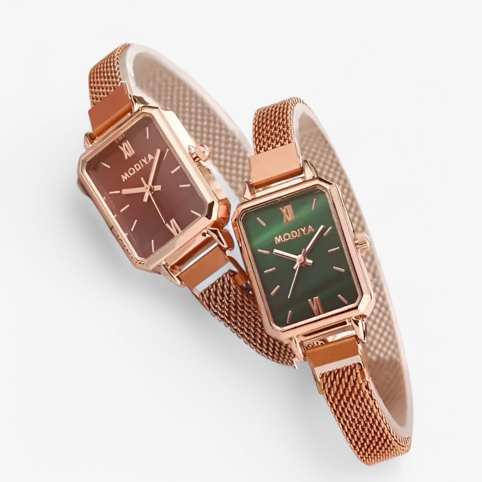 Sabrina | Orologio da donna quadrato con quadrante verde e cinturino magnetico - - female watch watch for women - Concept Palermo