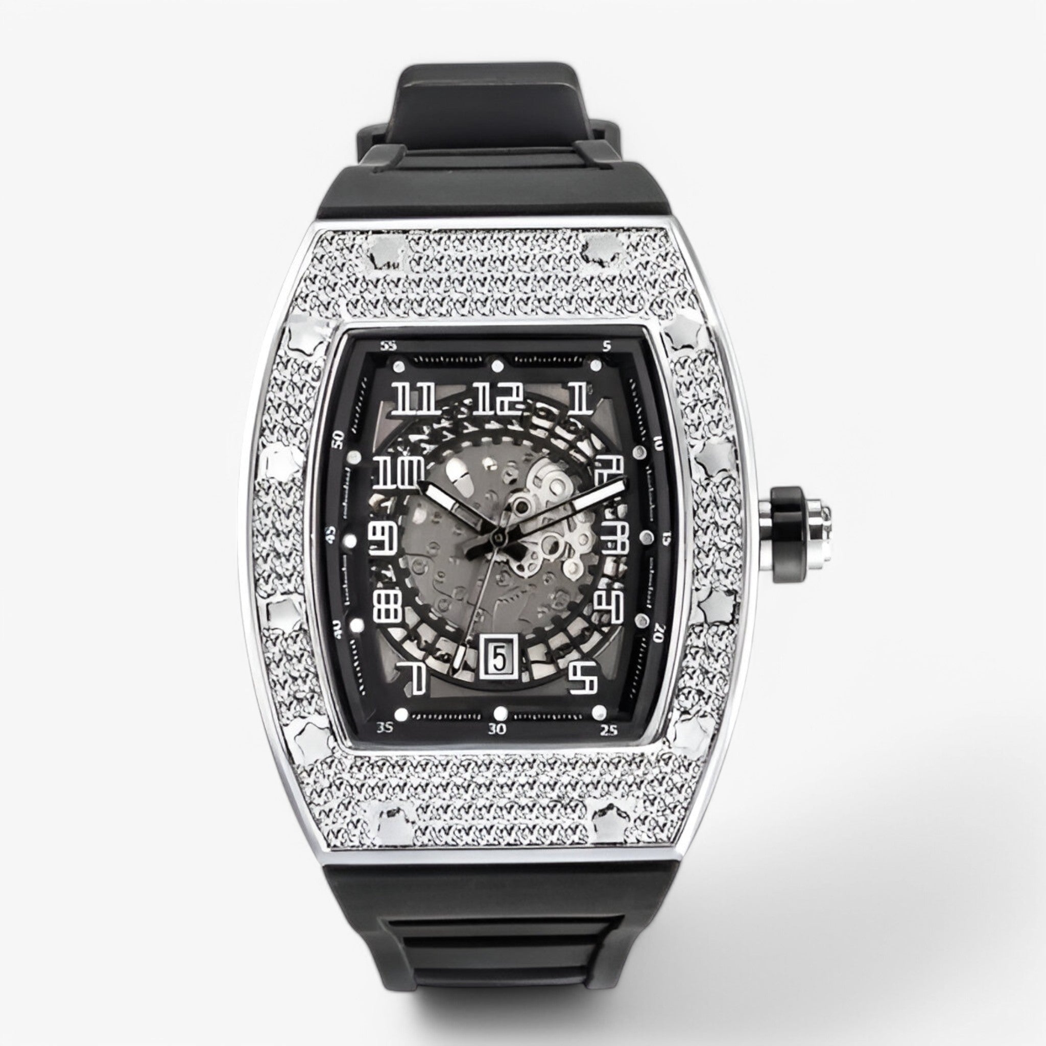 Leonardo | Orologio Tonneau di lusso - Argento - - Concept Palermo