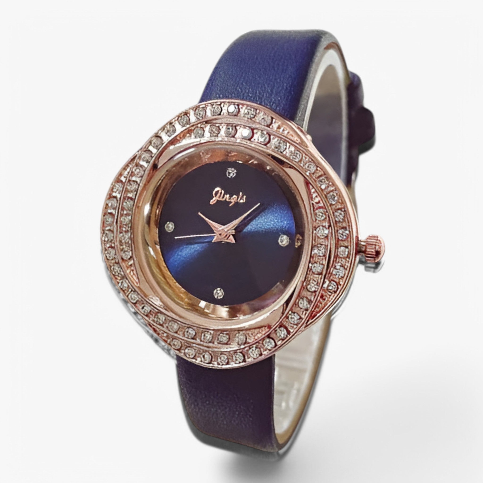 Patricia | Orologio da donna in pelle con quadrante a strass irregolari - - female watch watch for women - Concept Palermo