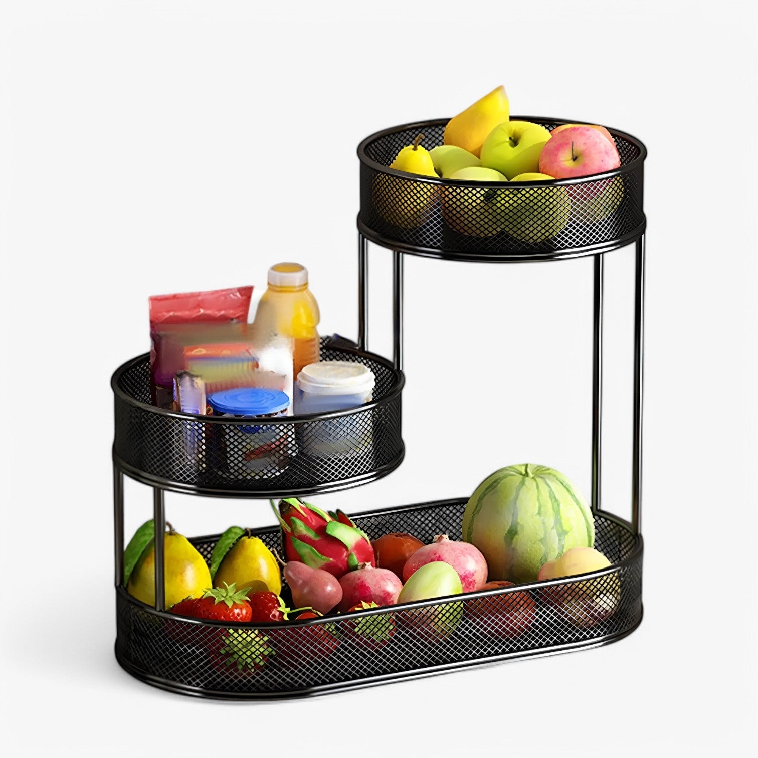 Milena | Elegante cesta di frutta in ferro – Mantieni la frutta fresca e organizzata - - Kitchen kitchen accessory - Concept Palermo