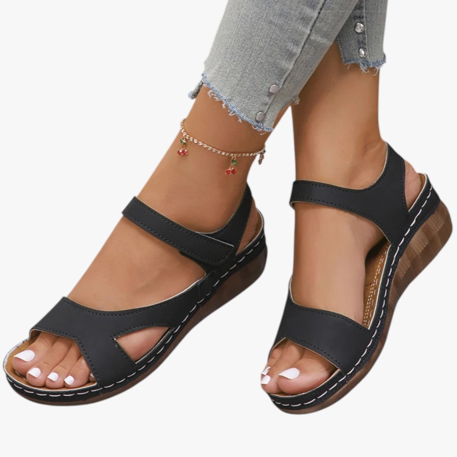 Amira | Sandali Donna Comfort Leggero con Tacco Basso - - breathable sandals fashion sandals stylish sandals - Concept Palermo