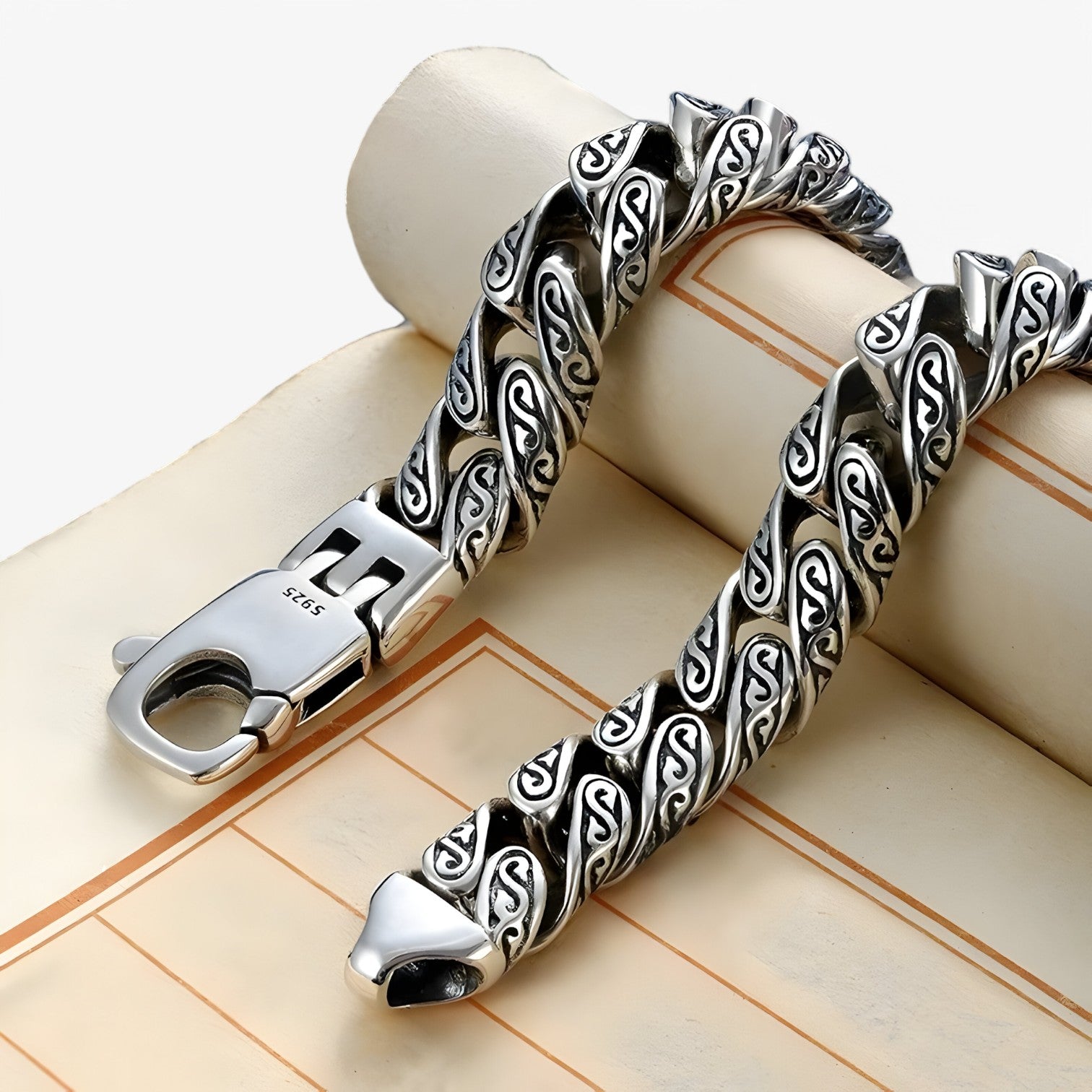 Soren | Bracciale in Argento Sterling con Motivo Unico - - BRACELET mens accessory mens bracelet - Concept Palermo