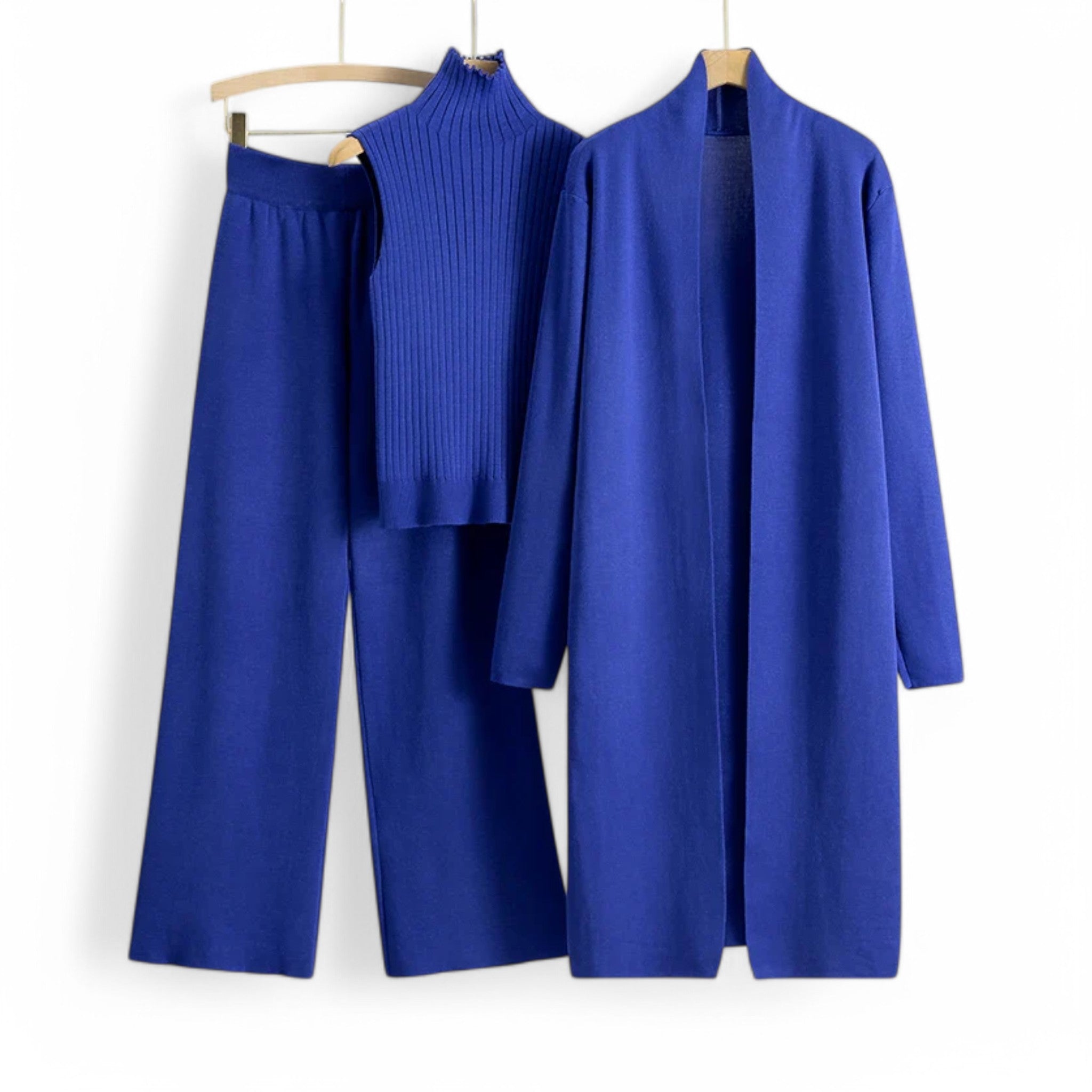 Ivy | Set di Maglieria Vintage in 3 Pezzi - Blu Una taglia - - Concept Palermo