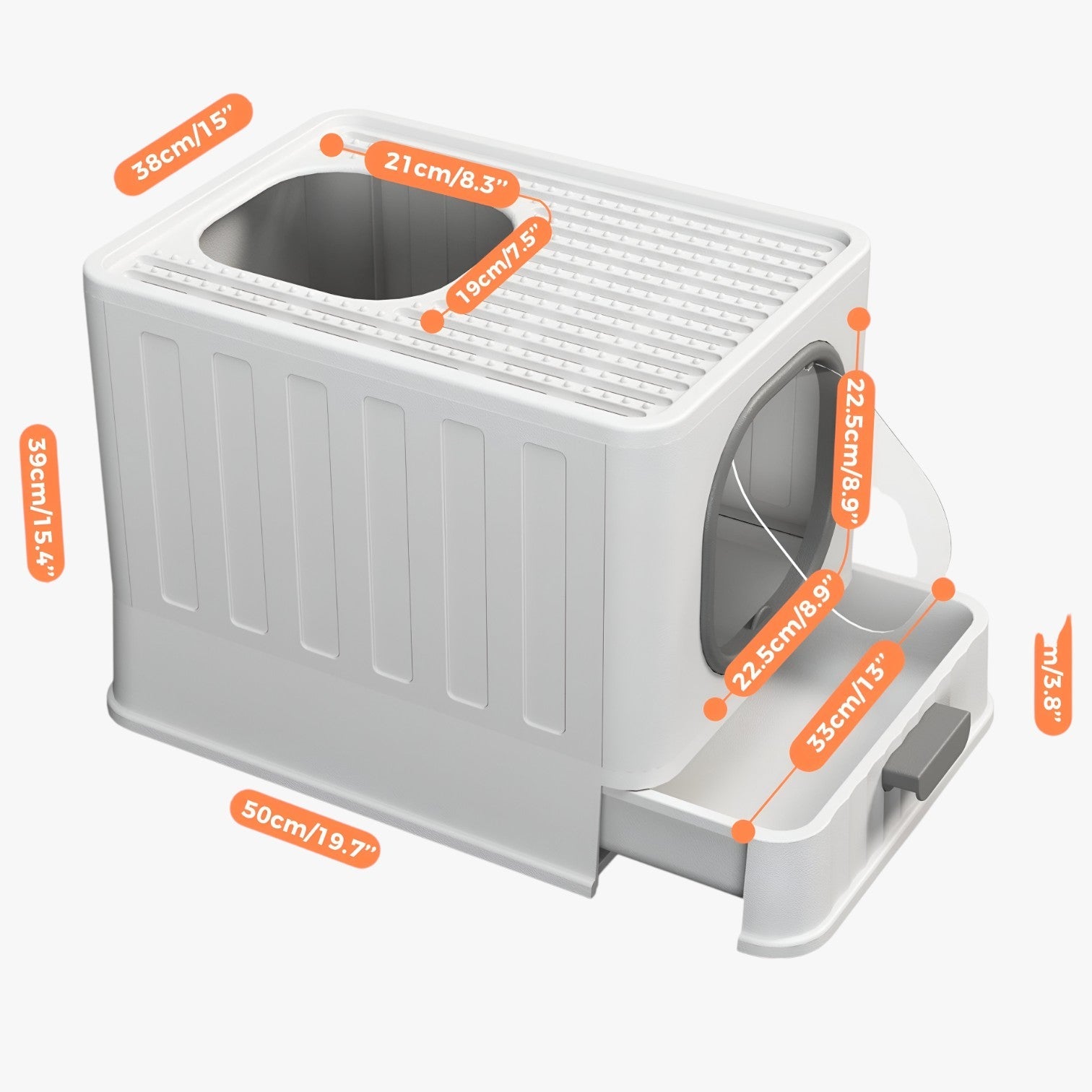 Zinnia | Grande lettiera per gatti con rastrelliera Meno odore, più comfort - - animali domestici - Concept Palermo