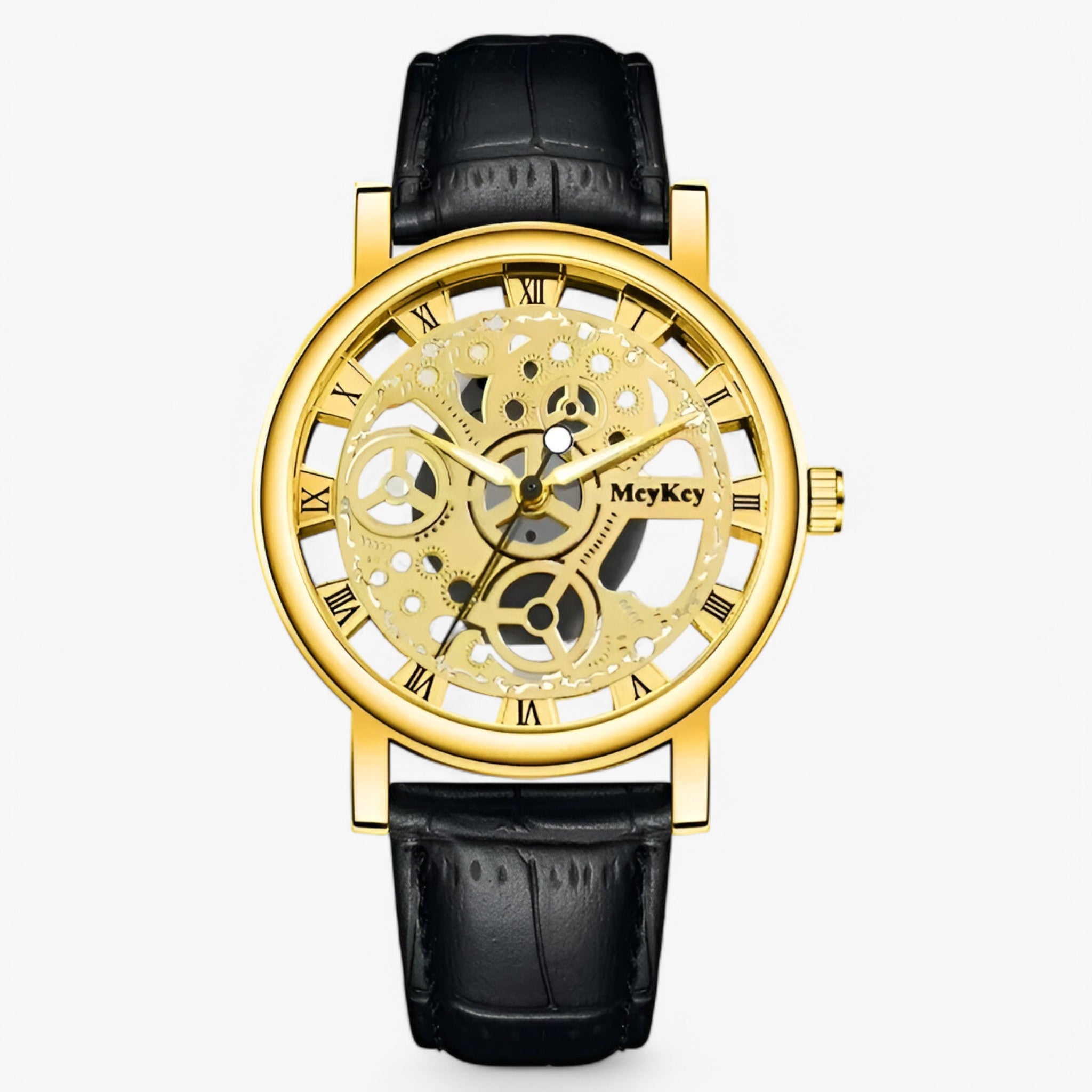 Leo | Orologio al quarzo con cinturino traforato - Nero oro - men watch watch for men - Concept Palermo