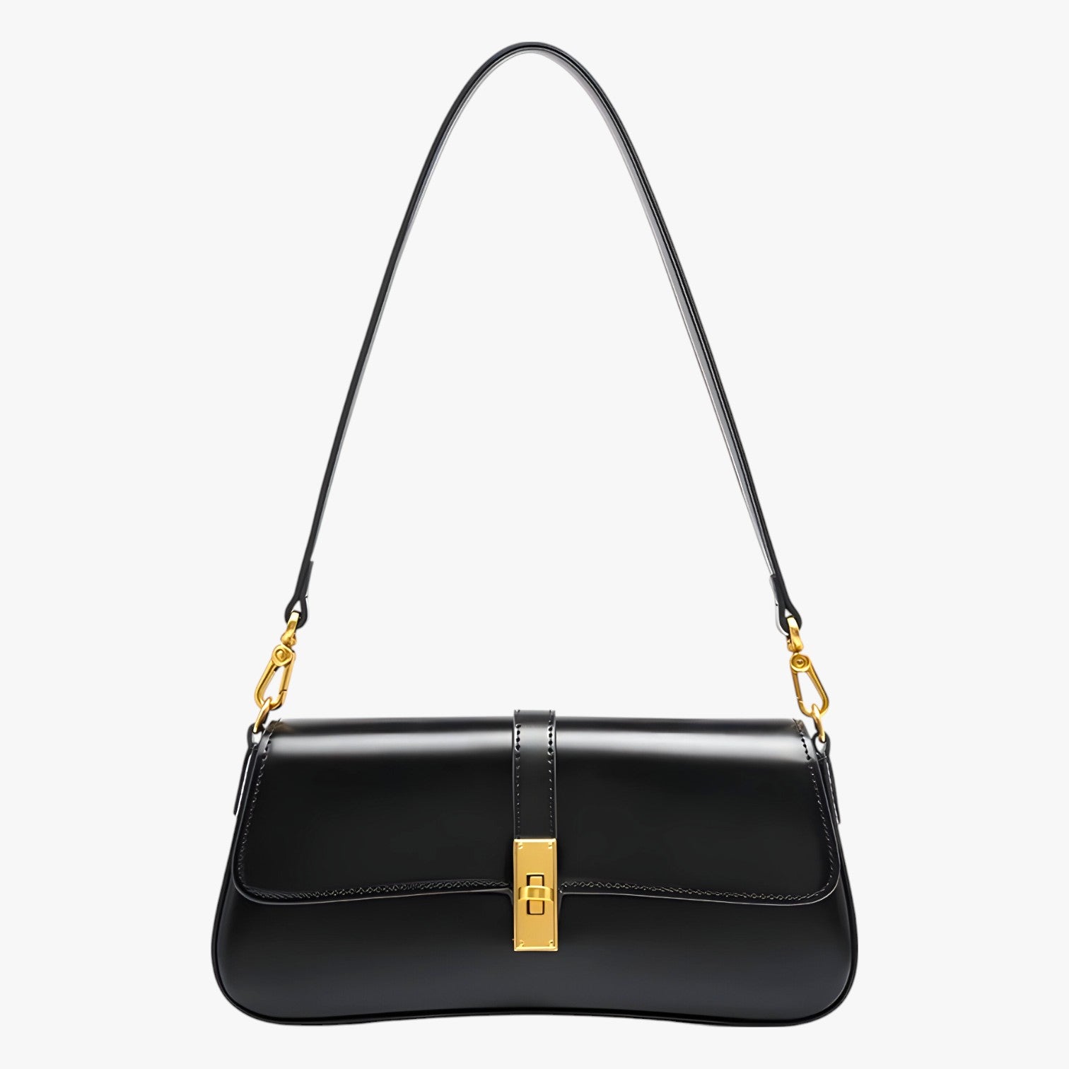 Alaia | Borsa Baguette in Vera Pelle di Lusso - Nero - bag Bags handbags Shoulder Bags women bags Women's handbags - Concept Palermo