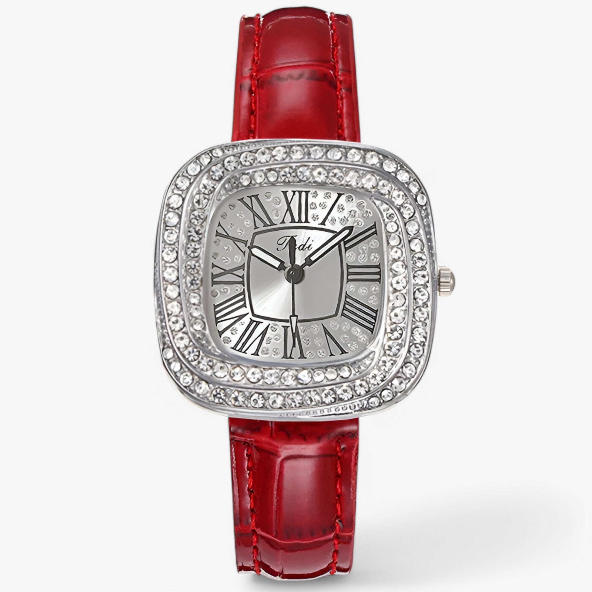 Stella – Orologio da Donna Elegante in Pelle Verde con Diamanti - Rossa - female watch watch for women - Concept Palermo