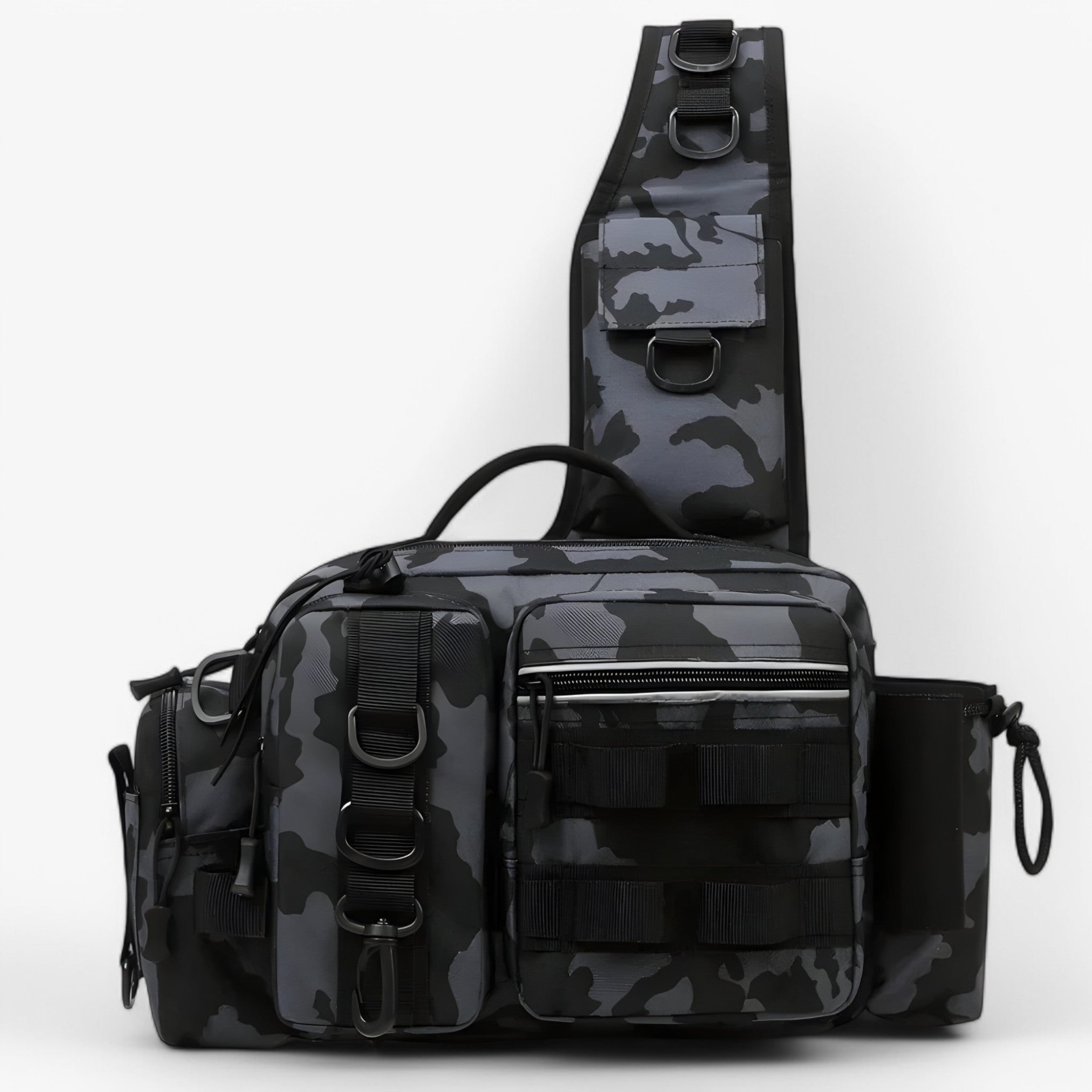 Borse da pesca con portapescatori e design a due livelli - Nero-camuffa - bag bags fishing bag - Concept Palermo