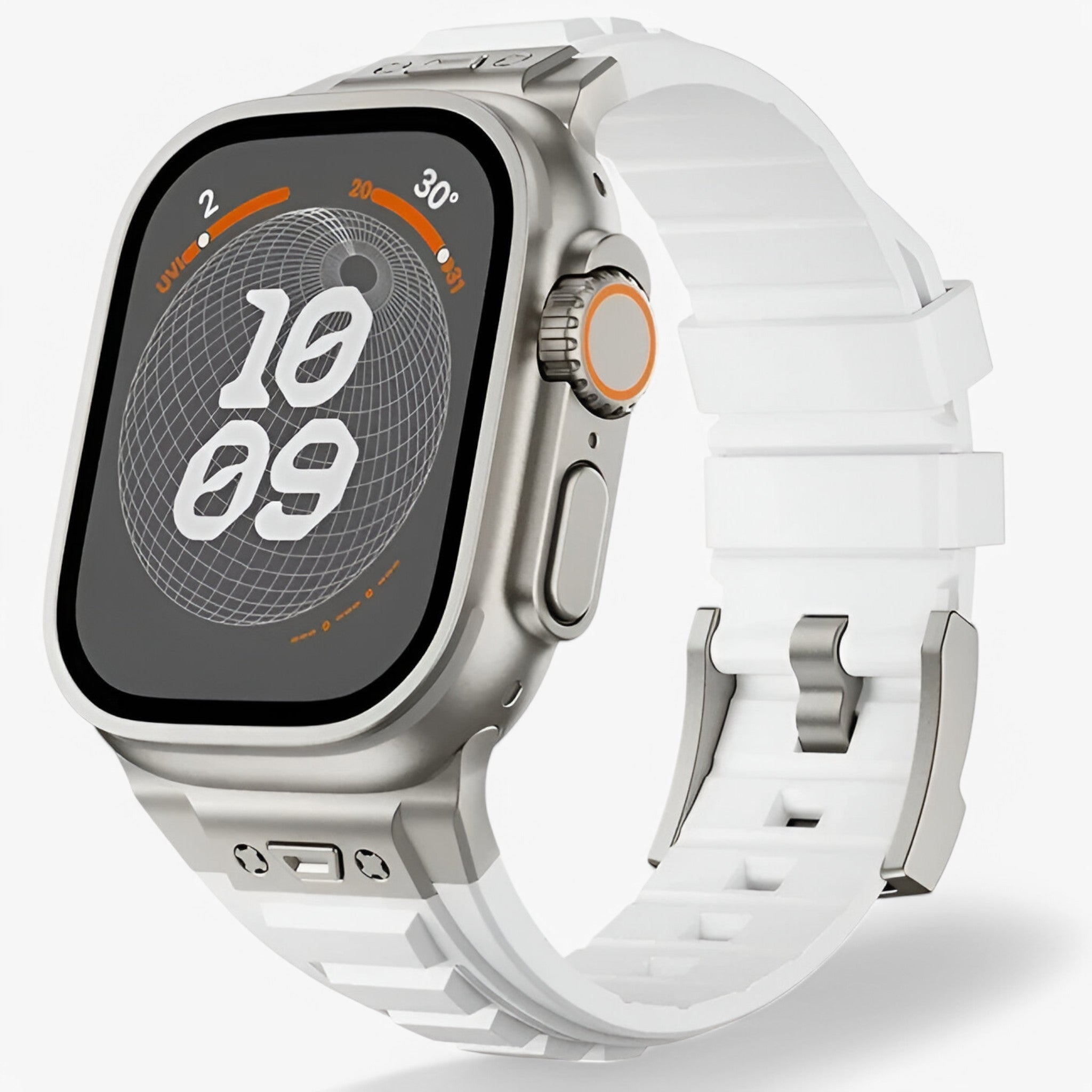 Alex | Cinturino Sportivo in Silicone per Apple Watch - bianco titanio - - Concept Palermo