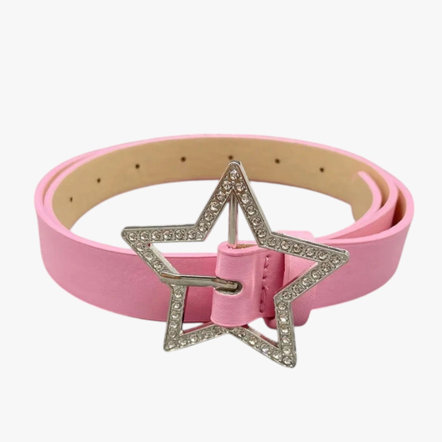 Haven | Cintura rosa in pelle con fibbia retrò e diamanti scintillanti - Rosa - Belts waist belt for women Womens belt - Concept Palermo