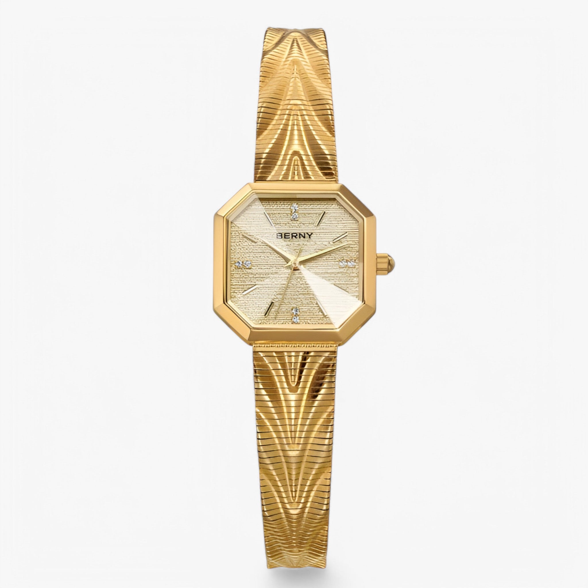 Elisa | Orologio ottagonale in oro di lusso - Cristallo Oro - female watch watch for women - Concept Palermo