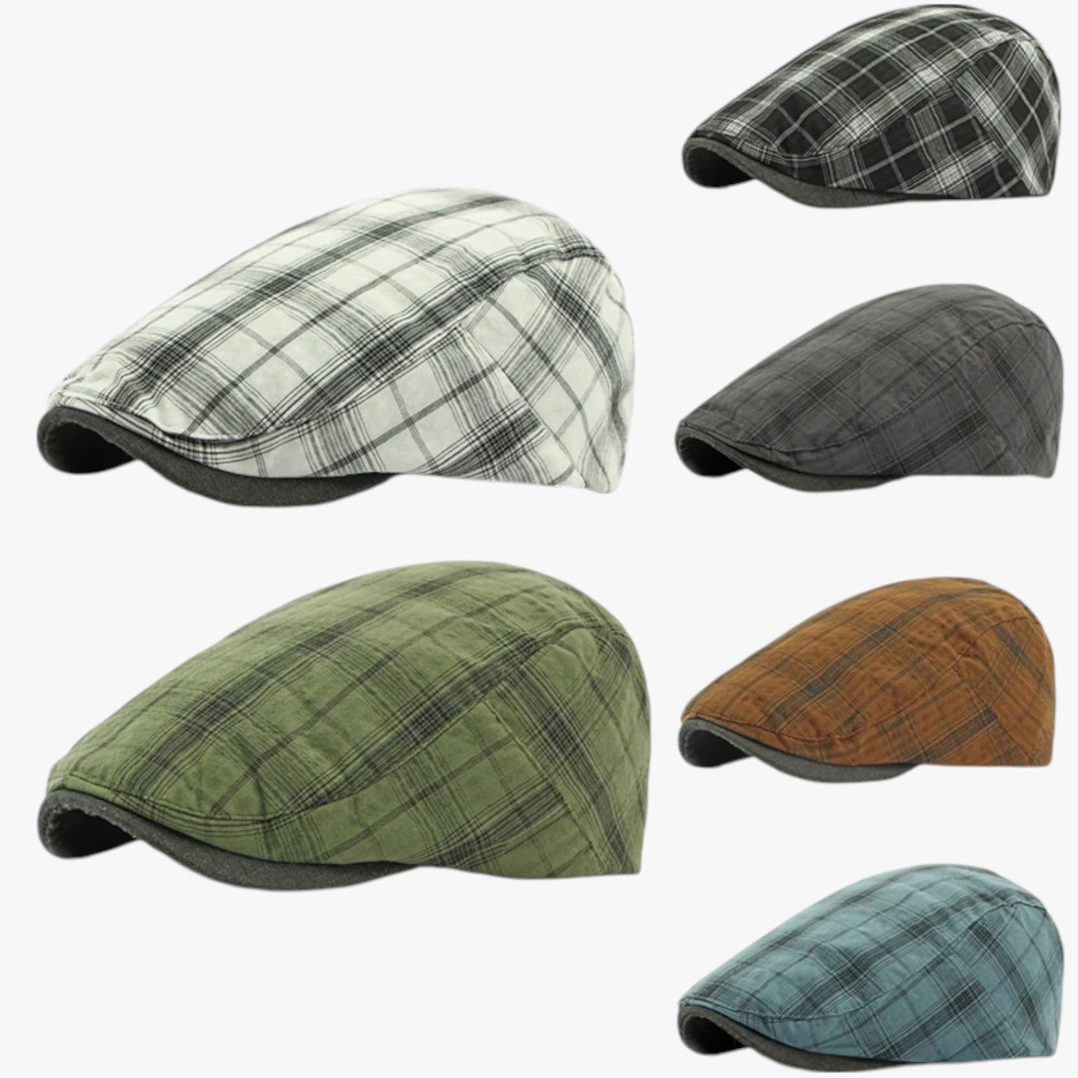 Sevyn | Berretto Tartan Retro in Cotone - - caps mens cap - Concept Palermo