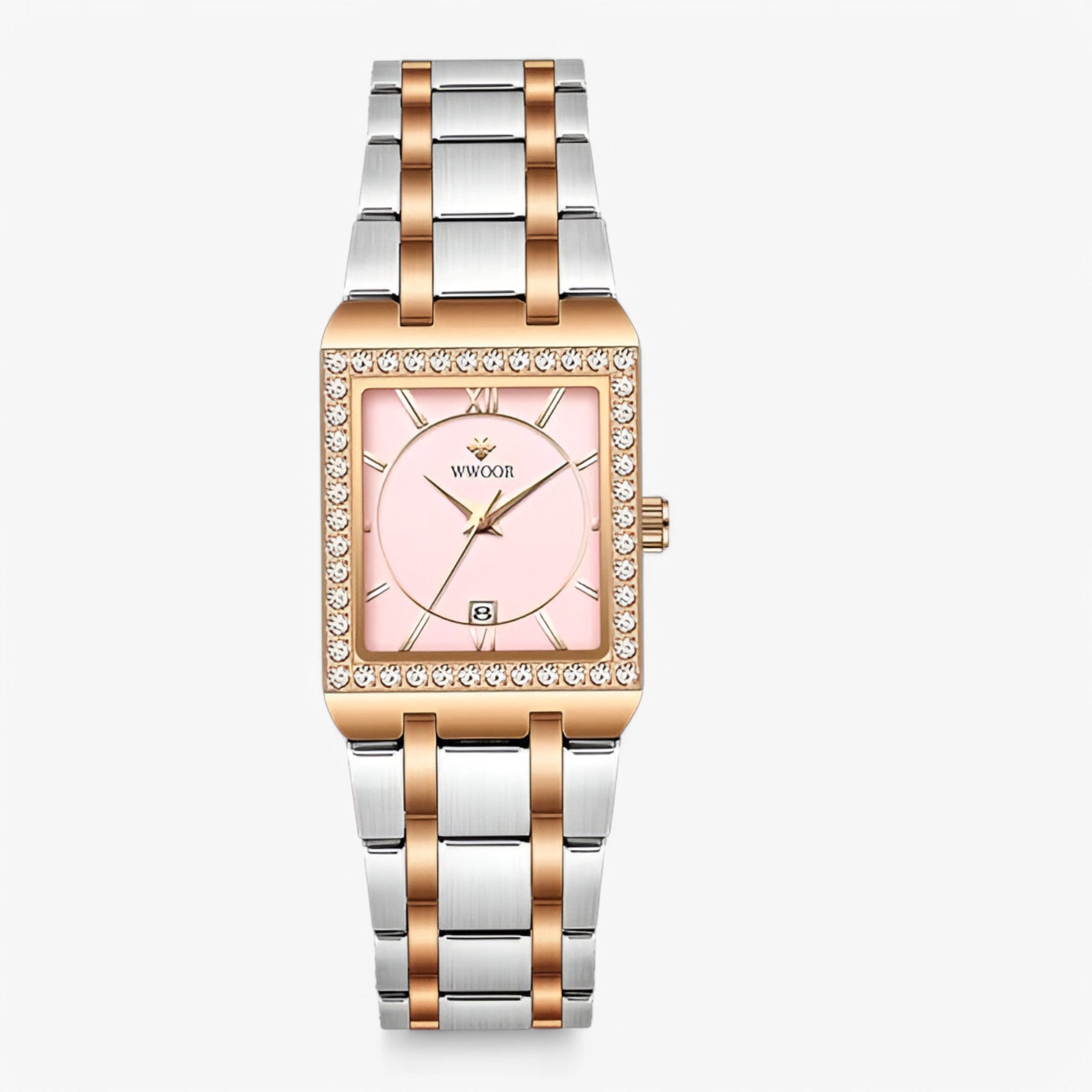 Celeste | Orologio da Donna con Diamanti Quadrati - argento oro rosa - watch for women women watch - Concept Palermo