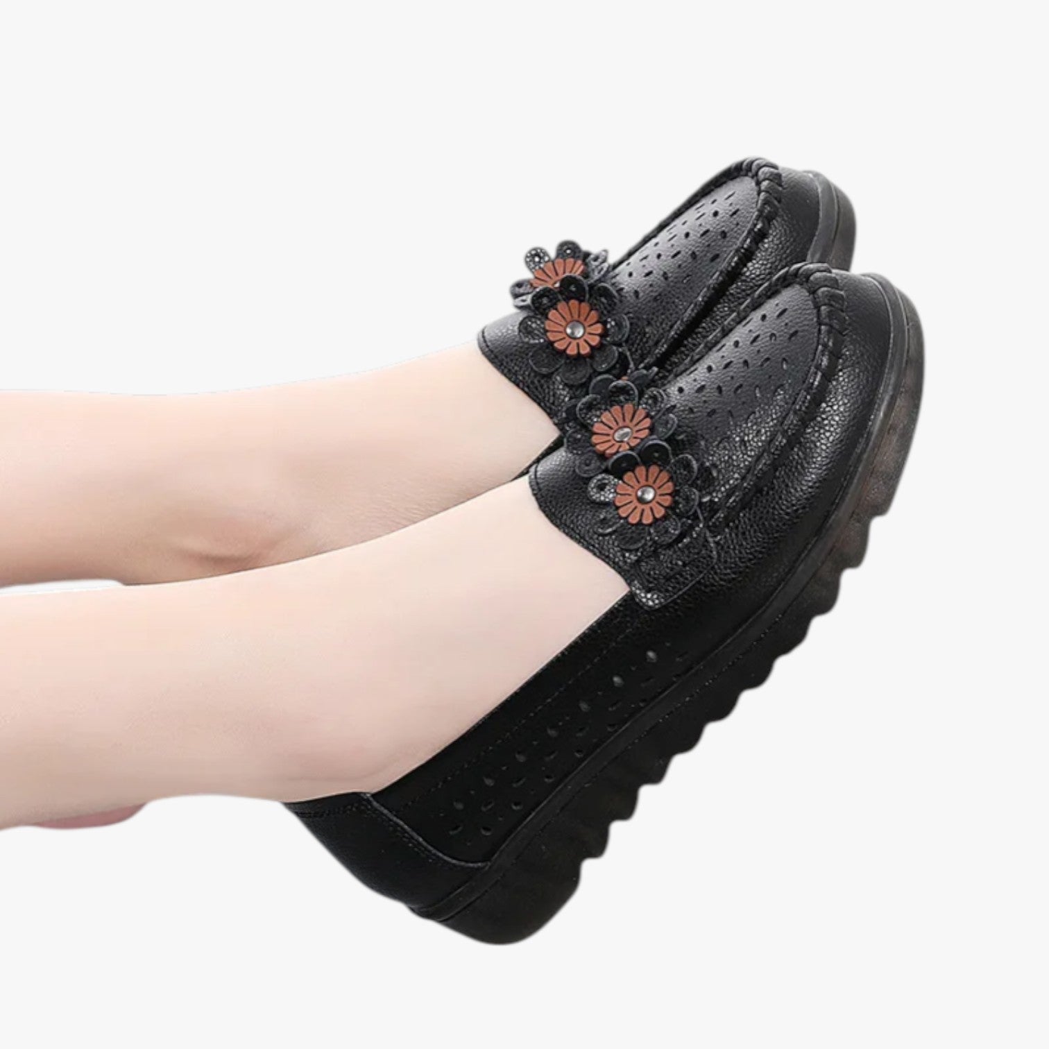 Annie | Mocassini estivi in pelle - Comodità e freschezza con eleganti dettagli floreali - - shoes Shoes women summer shoes - Concept Palermo