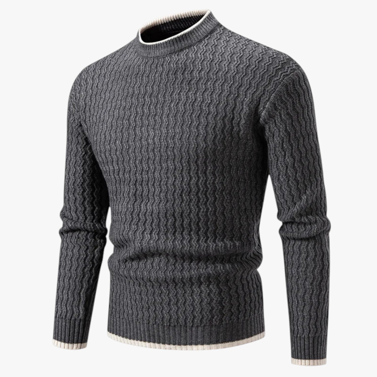 Edward | Maglione Slim da uomo – Stile caldo e giovanile - Grigio Scuro - Sweater sweater men sweaters & cardigans - Concept Palermo