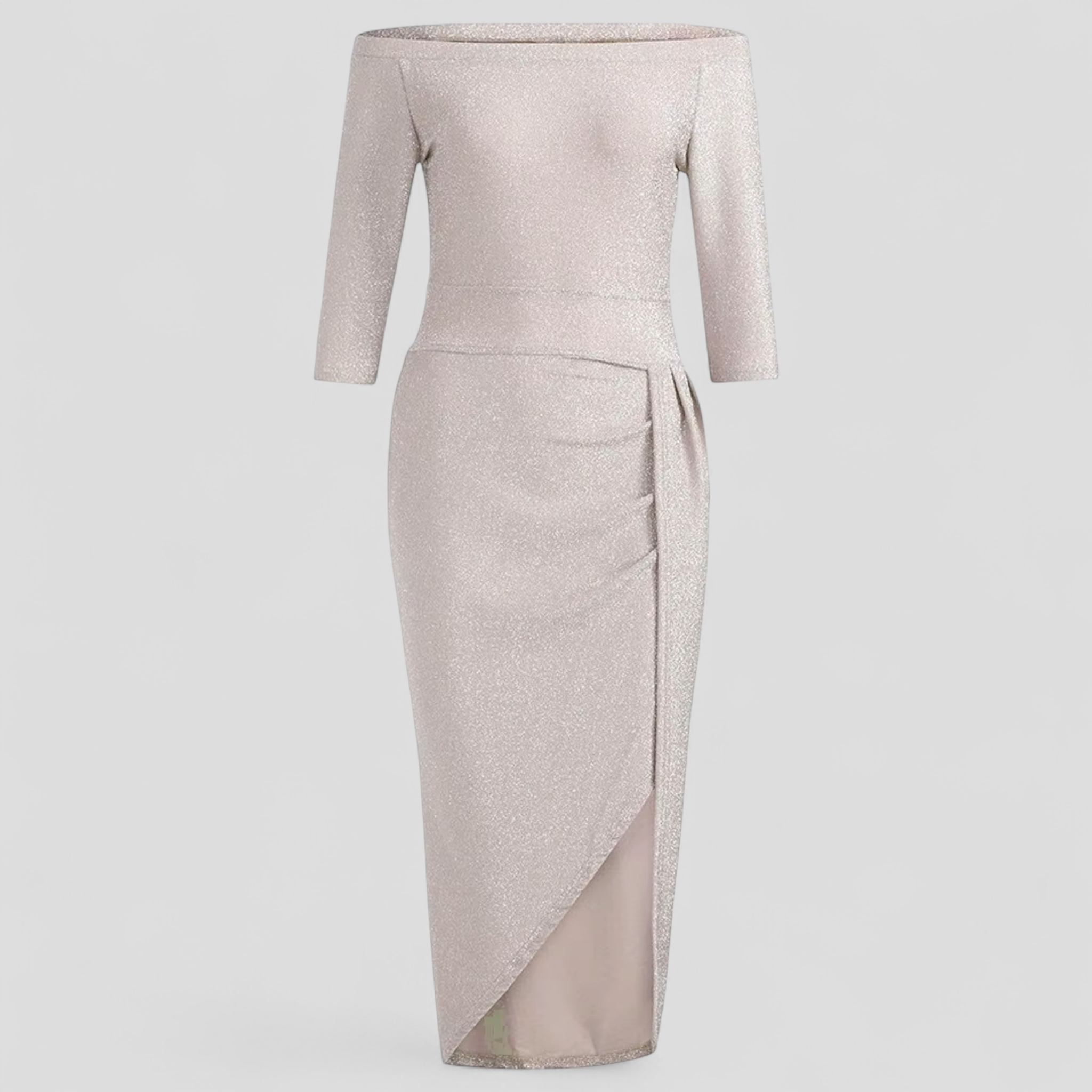 Alwinna - Abito elegante con spalle scoperte - Cachi - - Concept Palermo