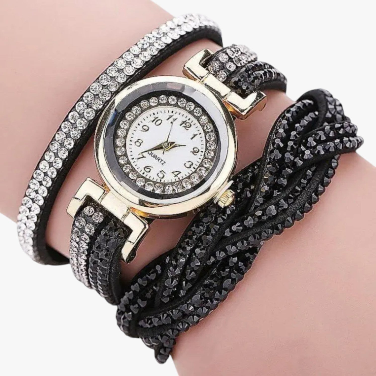 Heidi | Orologio da donna con cinturino lungo in pelle: eleganza e lucentezza in uno - Nero - female watch watch watch for women - Concept Palermo