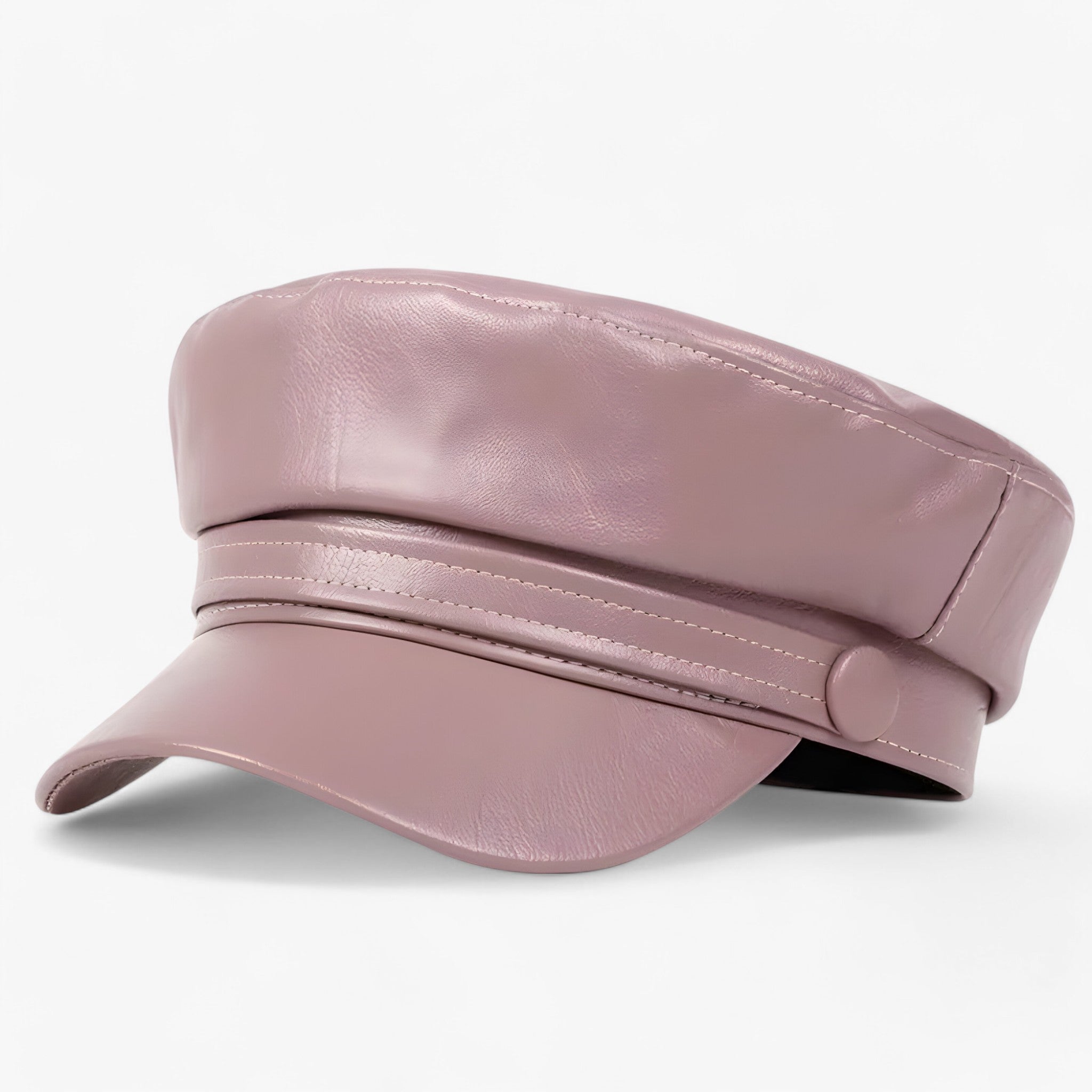 Nova | Cappello piatto ottagonale | Cappello in pelle PU - Rosa - - Concept Palermo