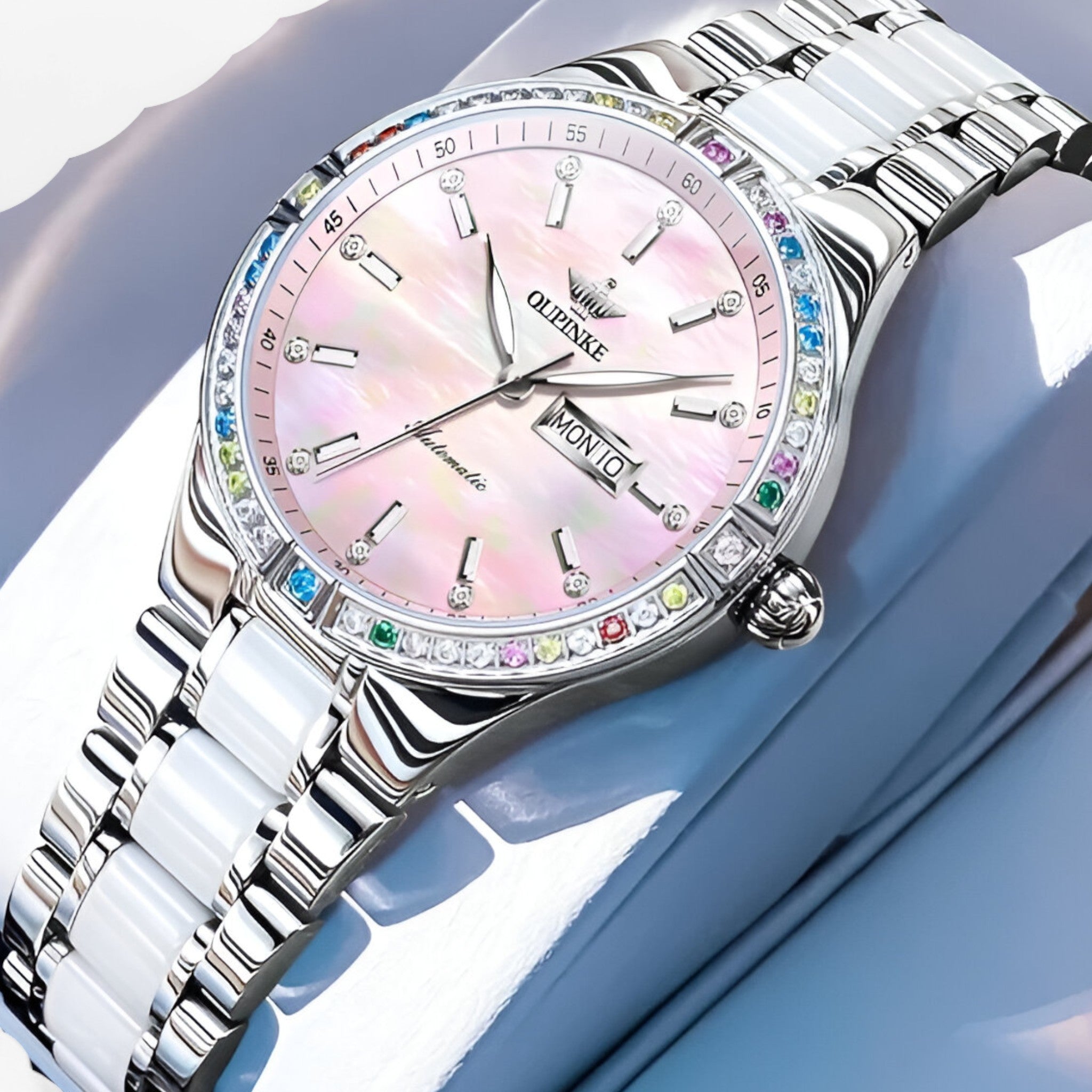 Amara | Orologio automatico da donna di lusso con movimento meccanico - Rosa - female watch watch for women - Concept Palermo