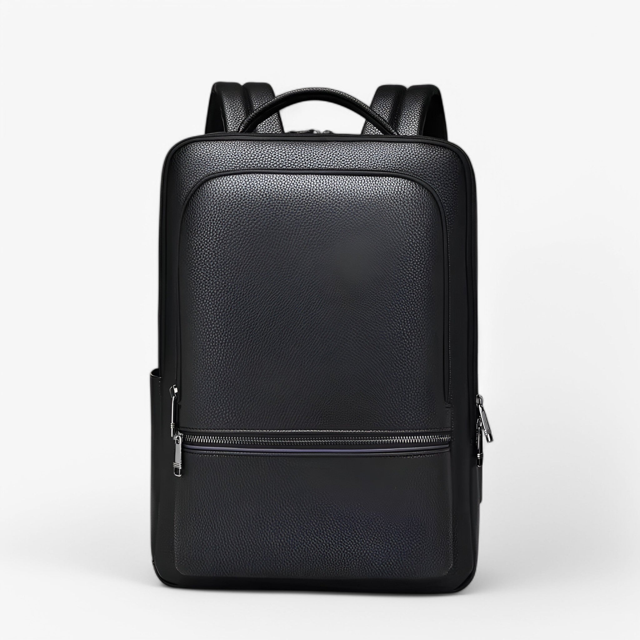 Leonardo | Zaino in Pelle con USB - Nero-B - - Concept Palermo