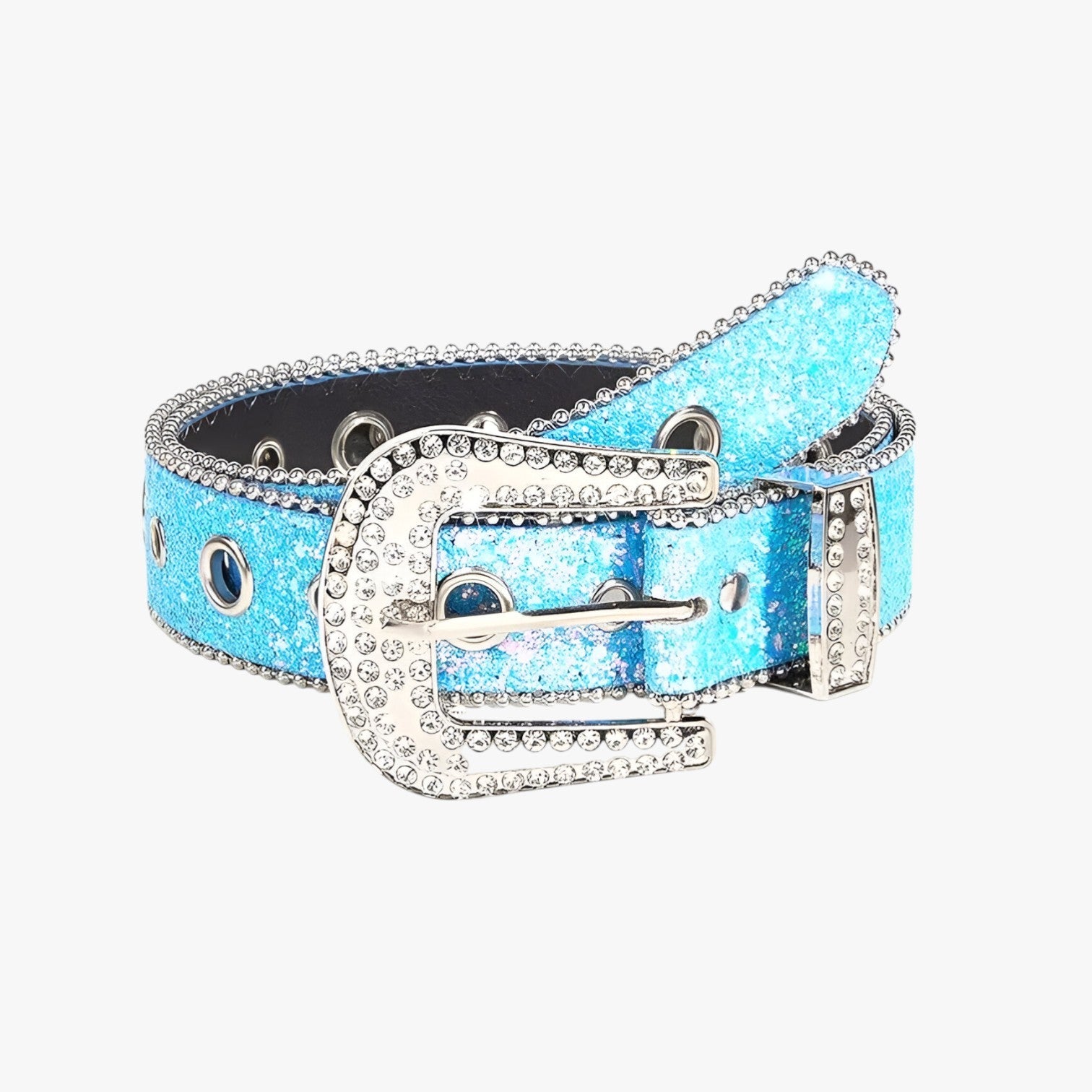 Olivia | Cintura in pelle luccicante alla moda con borchie - - belt buckle women belts waist belt for women Womens belt - Concept Palermo