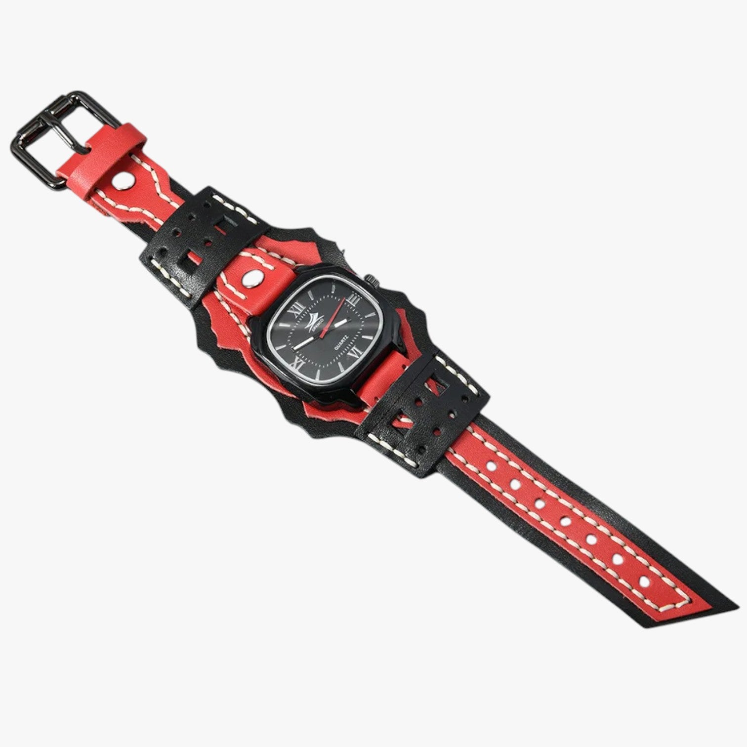 Alden | Orologio da uomo quadrato grande con cinturino in vera pelle - - watch watch for men watches WATCHES FOR MEN - Concept Palermo