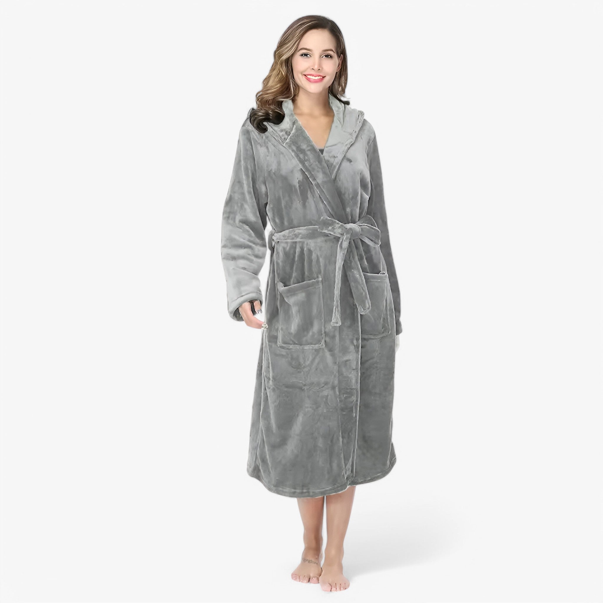 Amalie | Accappatoio in Fleece Morbido e Caldo - - - Concept Palermo