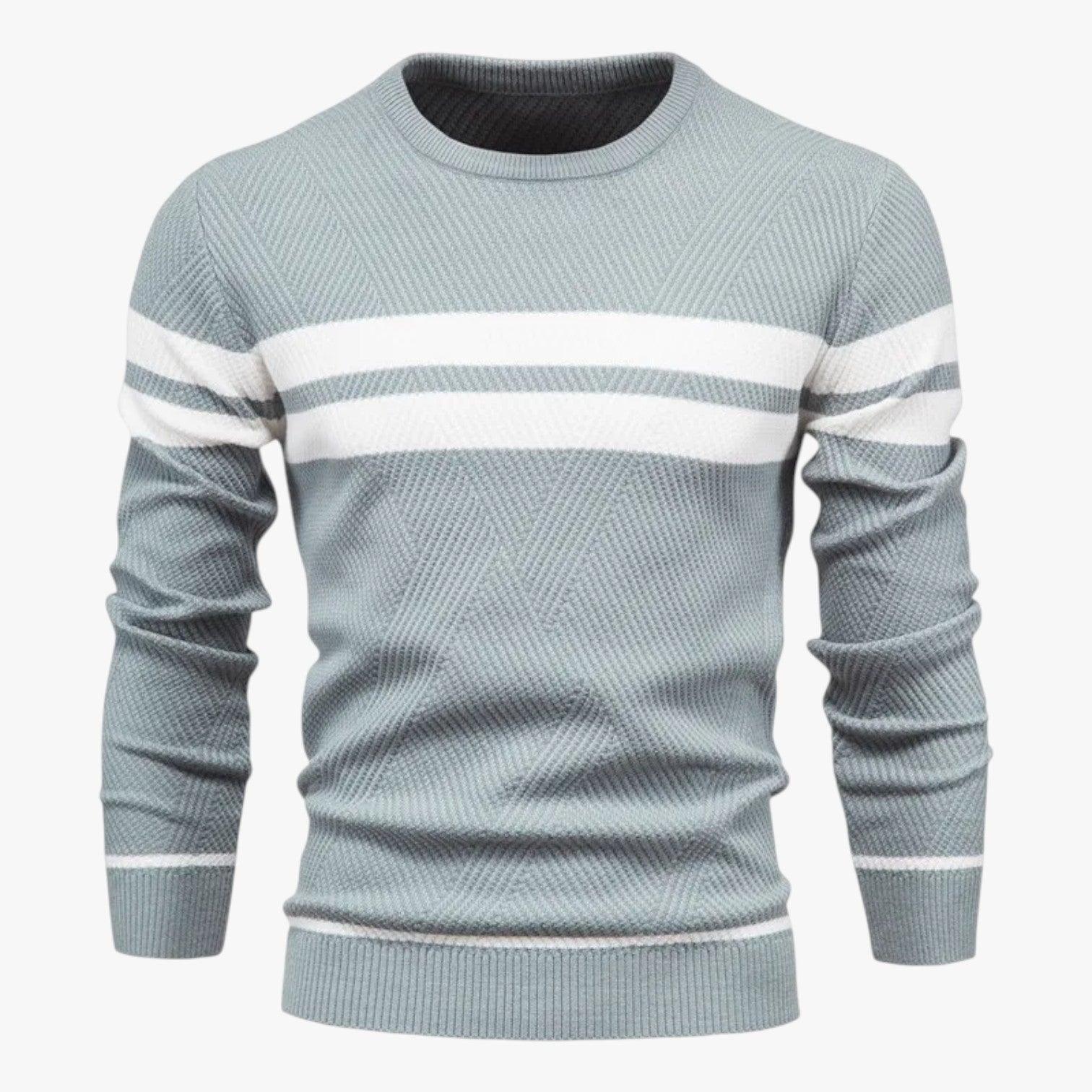 Adam | Maglione Autunnale Uomo Calore Slim con Stile Floreale Elegante - Blu - Sweater sweater men sweaters - Concept Palermo