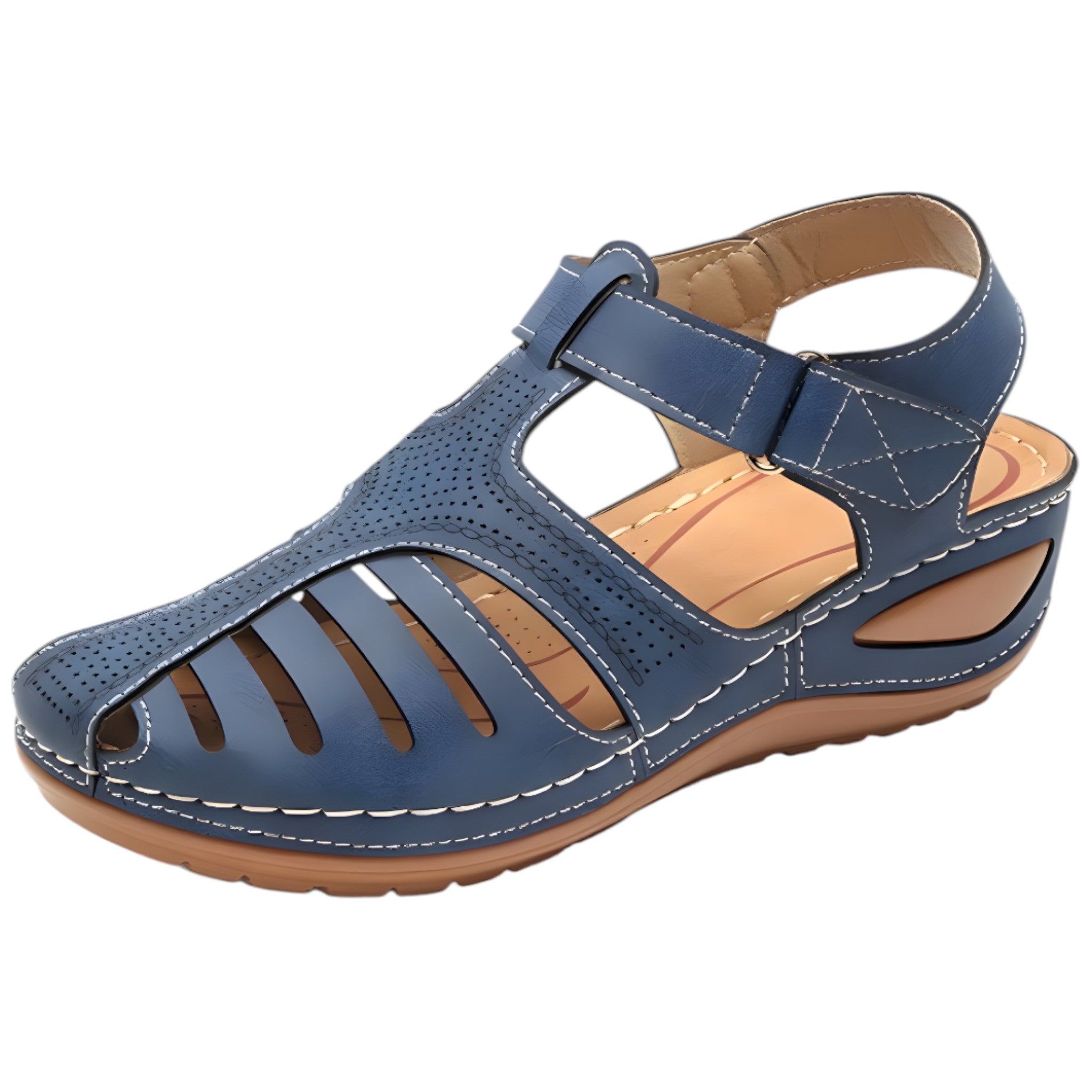Nova | Sandali comfort traforati con cinturino - Azzurro - breathable sandals casual sandals easy wear sandals fashion sandals - Concept Palermo