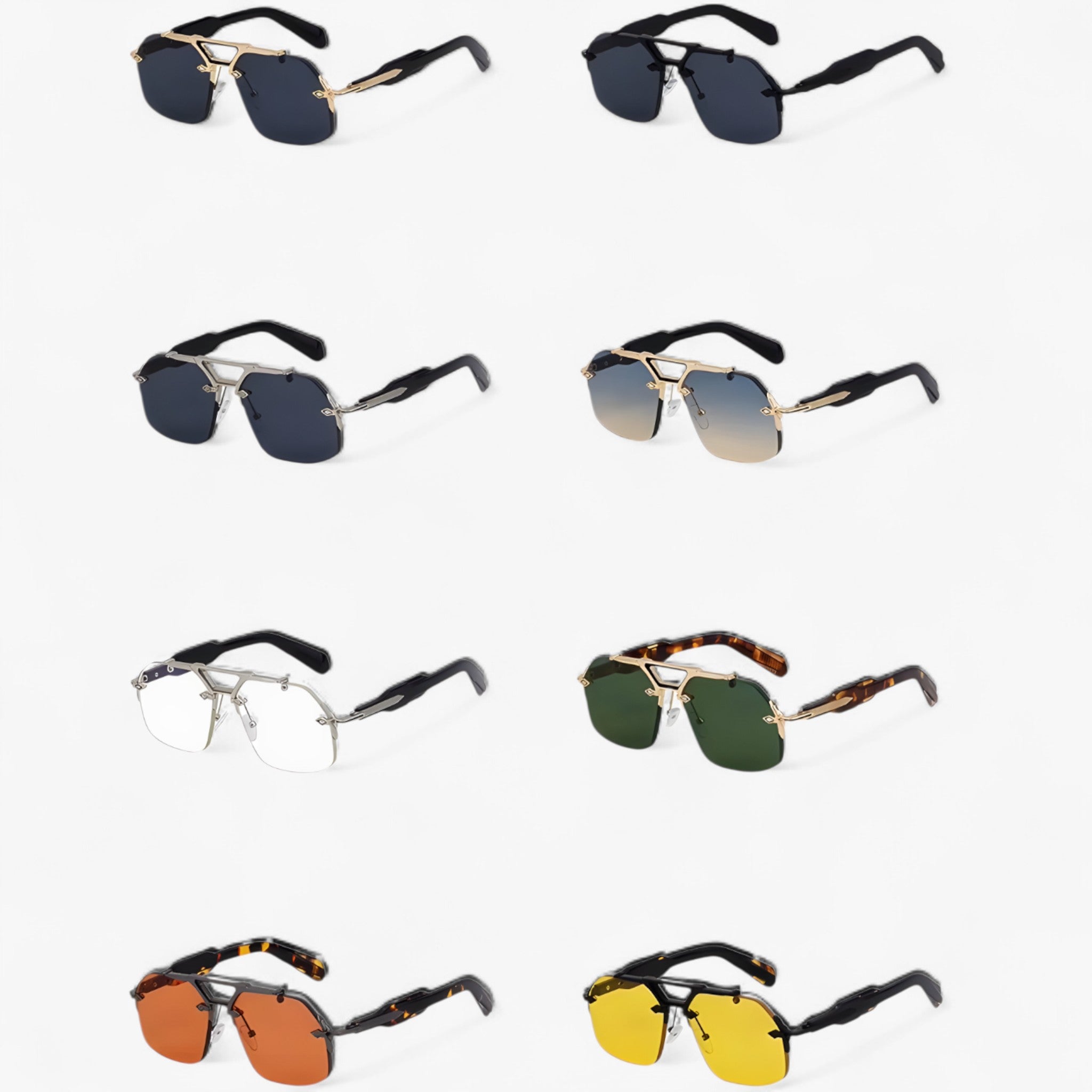 Tabb | Occhiali da sole oversize punk senza montatura in metallo - - Fashion Sunglasses men sunglasses polarized mens sunglasses Polarized man sunglasses Sunglasses sunglasses polarized men - Concept Palermo