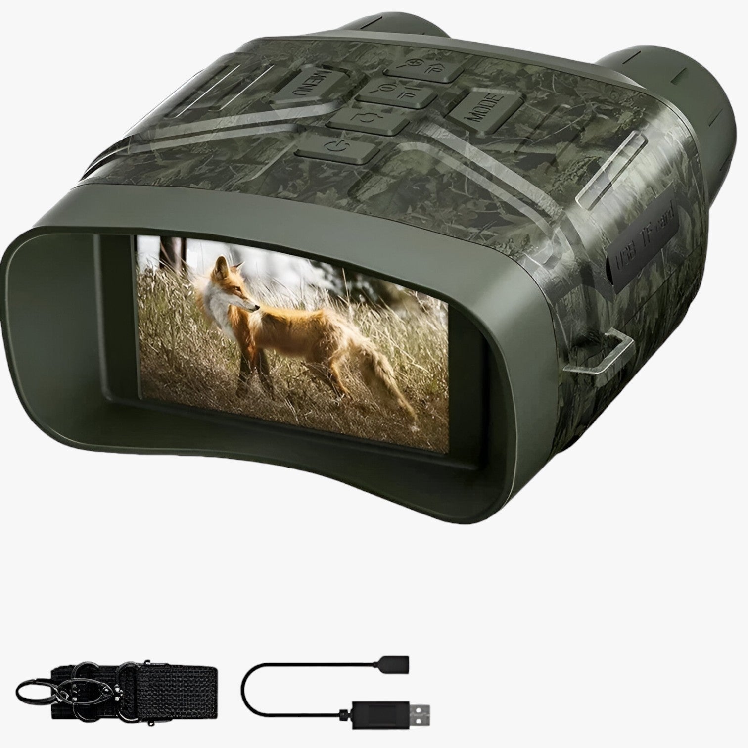 Achille | Binocolo Notturno 4K con Registrazione e Zoom 5X - Camouflage -Nessuna scheda - camera gadget - Concept Palermo