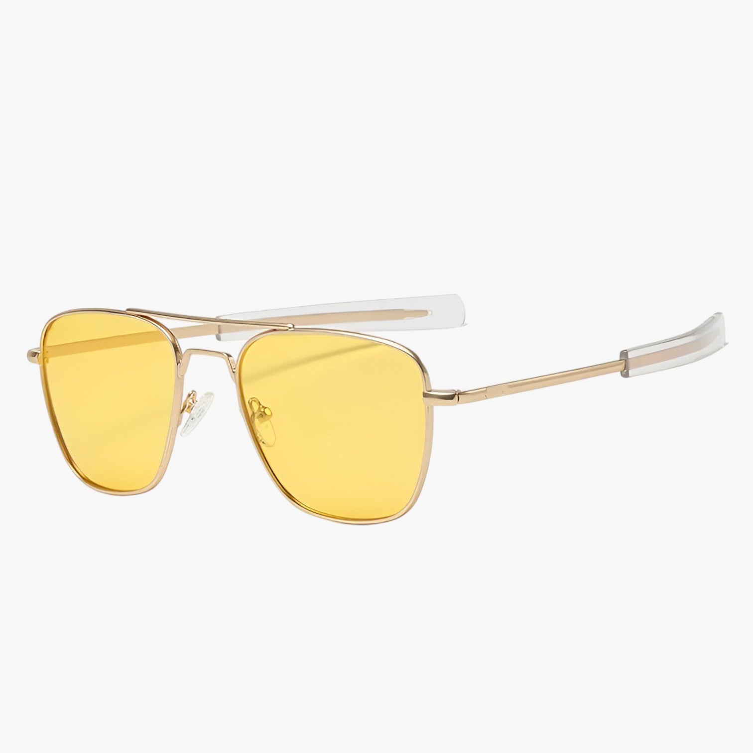 Max | Occhiali da sole vintage in metallo leggero - Giallo Oro Polarizzato - Fashion Sunglasses mens sunglasses Sunglasses - Concept Palermo