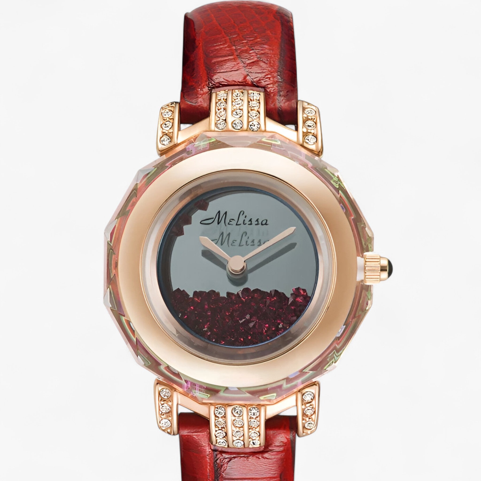 ISSA | Orologio da donna con cristalli austriaci e movimento al quarzo giapponese - Rossa - female watch watch for women - Concept Palermo