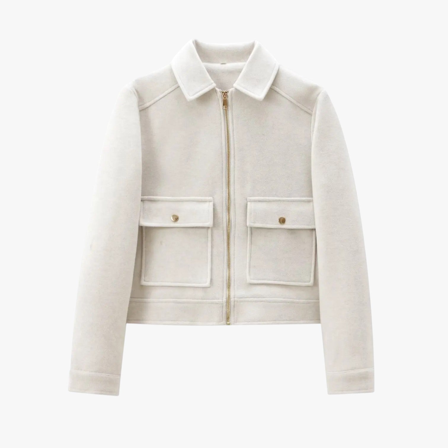Alison | Elegante giacca invernale da strada: calda, pratica e con tasche - Bianco - coats coats for women Jackets & Coats - Concept Palermo