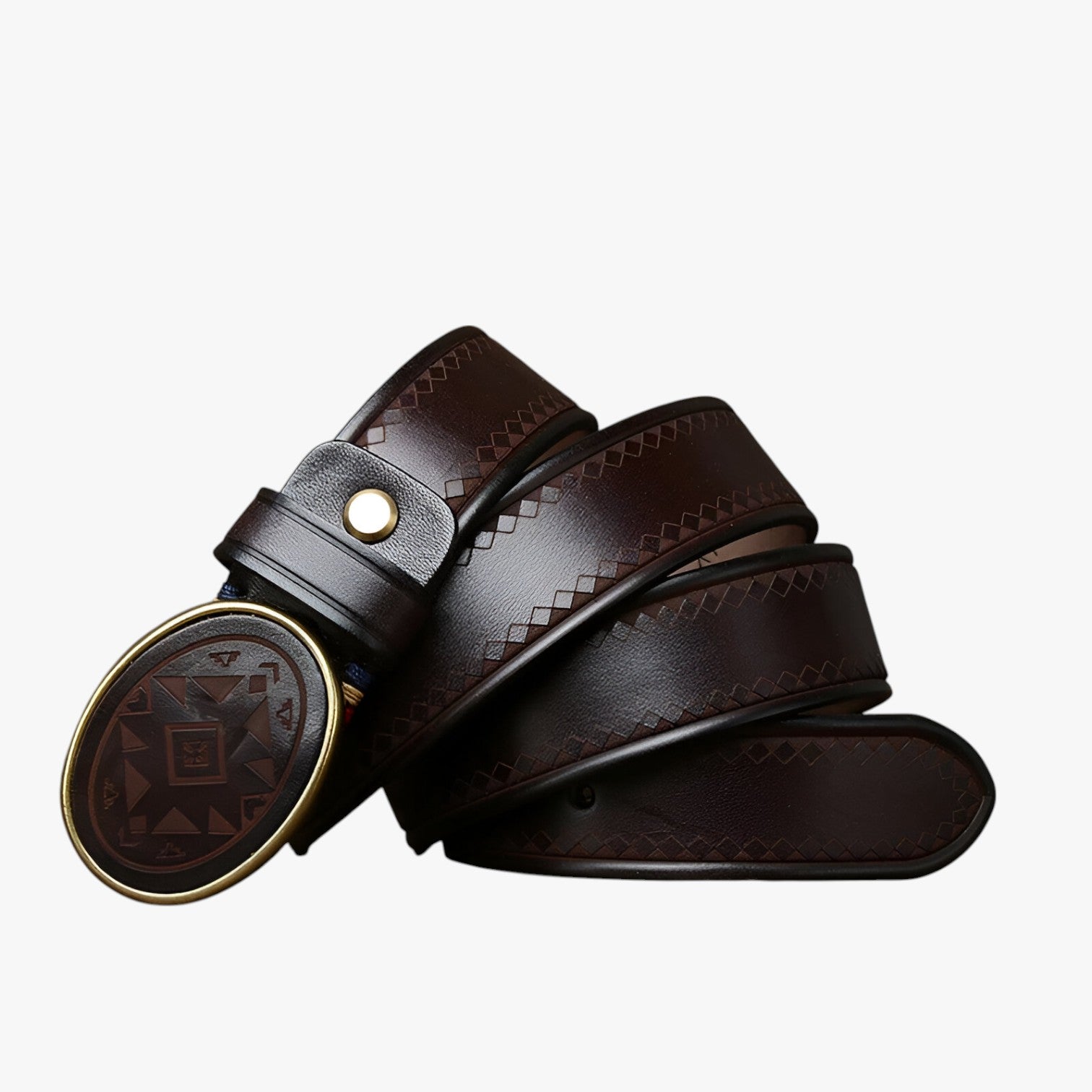 Ace | Cintura in pelle elegante per jeans - Caffè - Belts belts for men Mens belt - Concept Palermo
