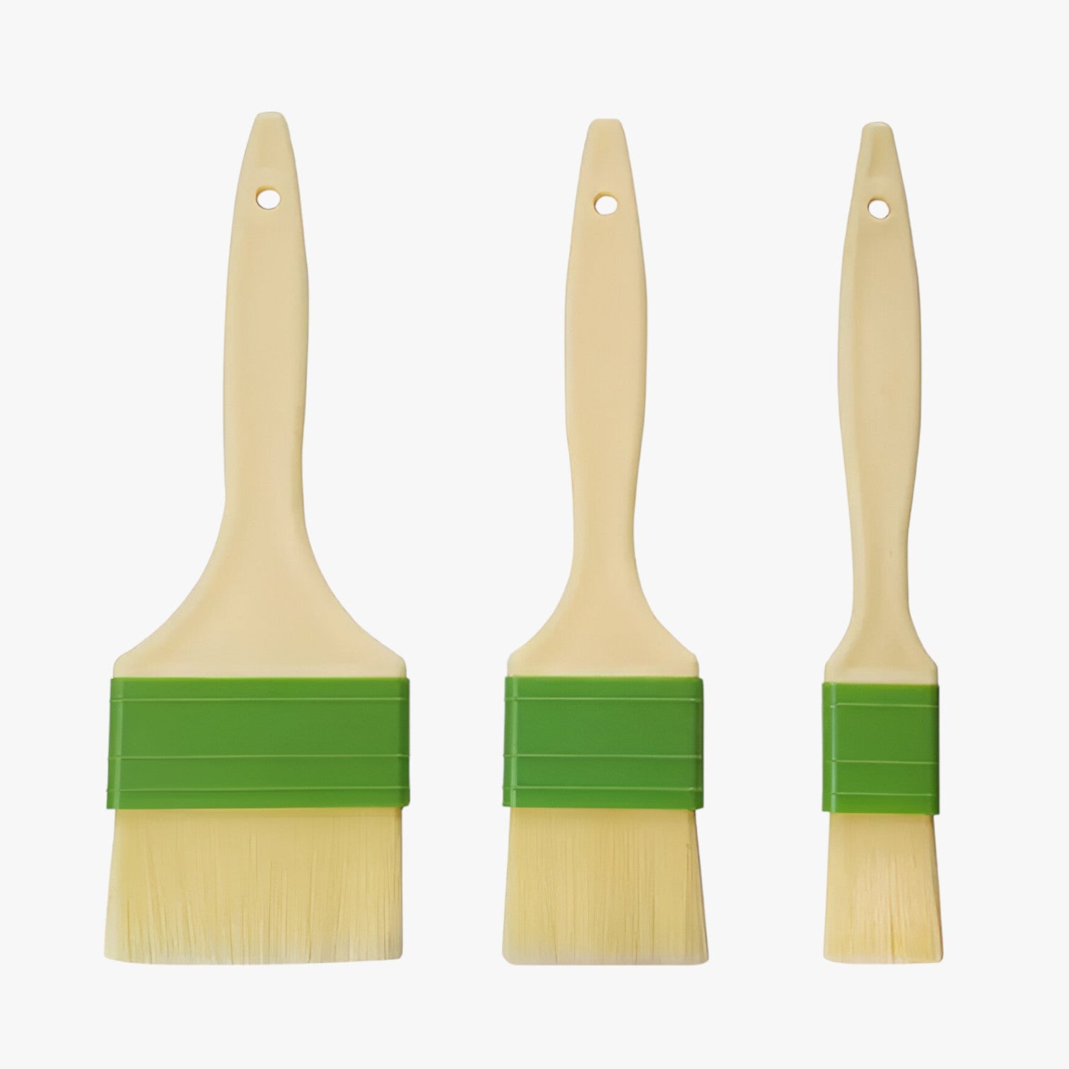 Elio | 3 pezzi spazzole BBQ resistenti al calore – durevoli e sicure per alimenti - Colore in legno - Kitchen kitchen accessory kitchen tools - Concept Palermo