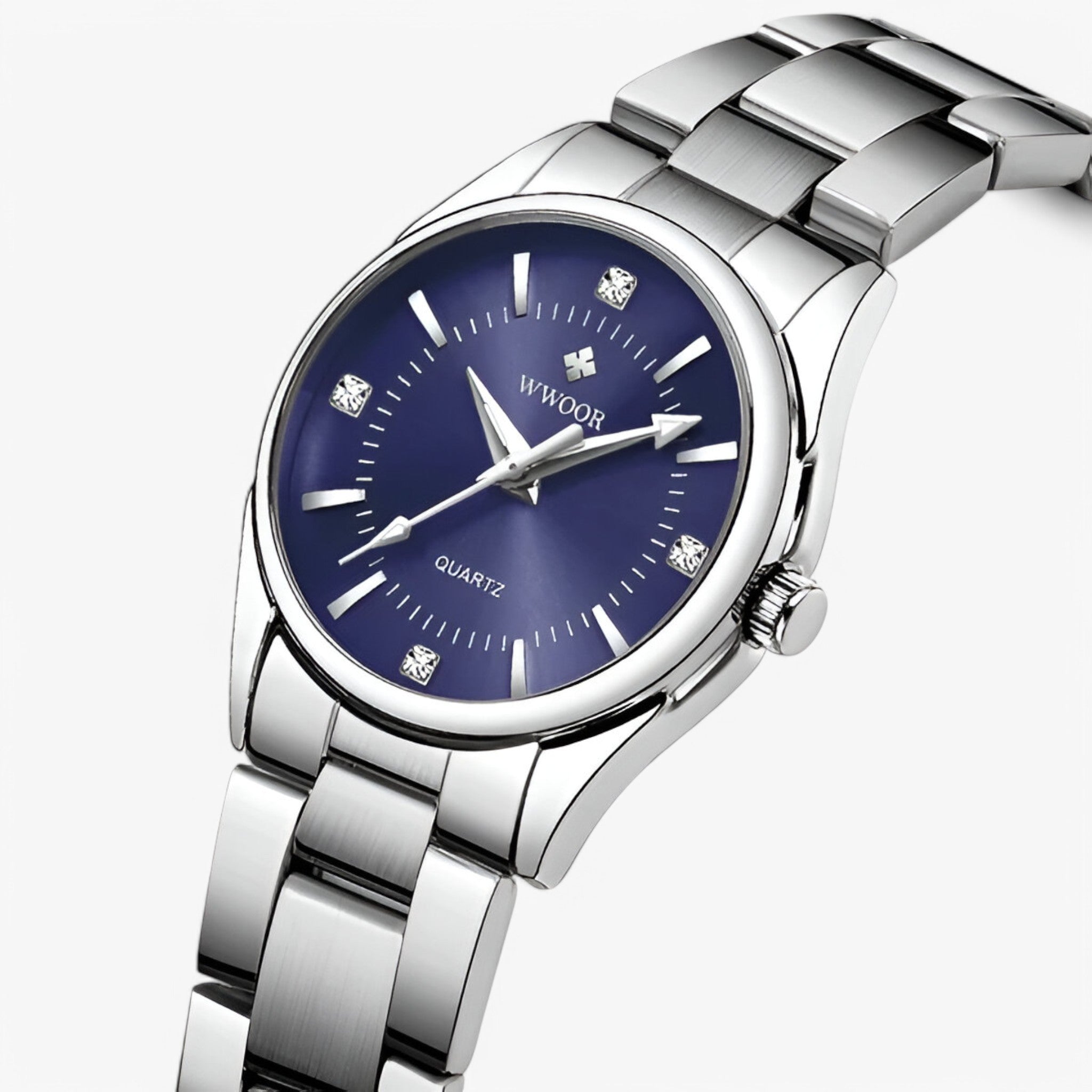 Anna | Orologi da donna classici di lusso in acciaio inossidabile con quadrante delicato - blu argento - watch for women - Concept Palermo